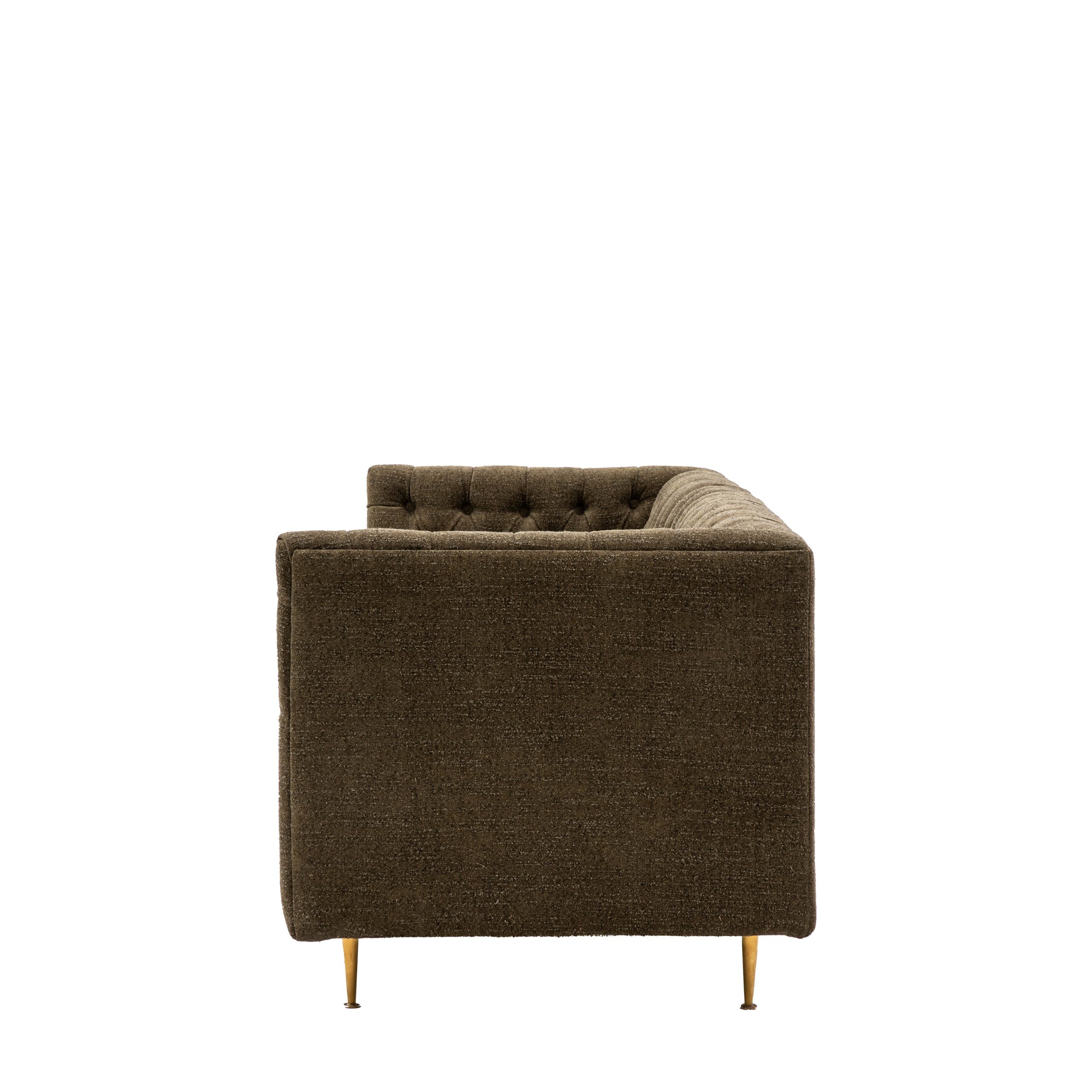 Dalton 3 seater sofa in Moss green boucle fabric