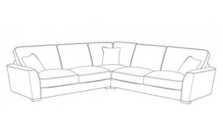 Foxford 2 corner 2 group sofa (equal sided corner) Standard or Cushion Back