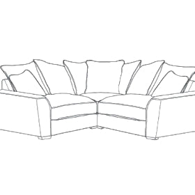 Foxford 1 corner 1 group sofa (equal sided corner) Standard or Cushion Back