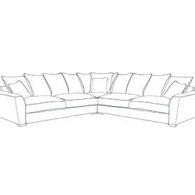 Foxford 2 corner 2 group sofa (equal sided corner) Standard or Cushion Back