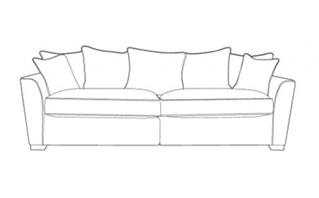 Foxford 4 seater split sofa Standard or Cushion Back