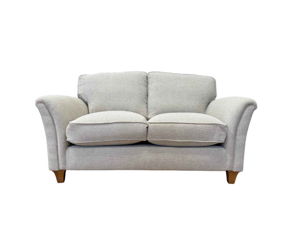 Parker Knoll Devonshire 2 seater standard back sofa in Caledonian Pebble fabric