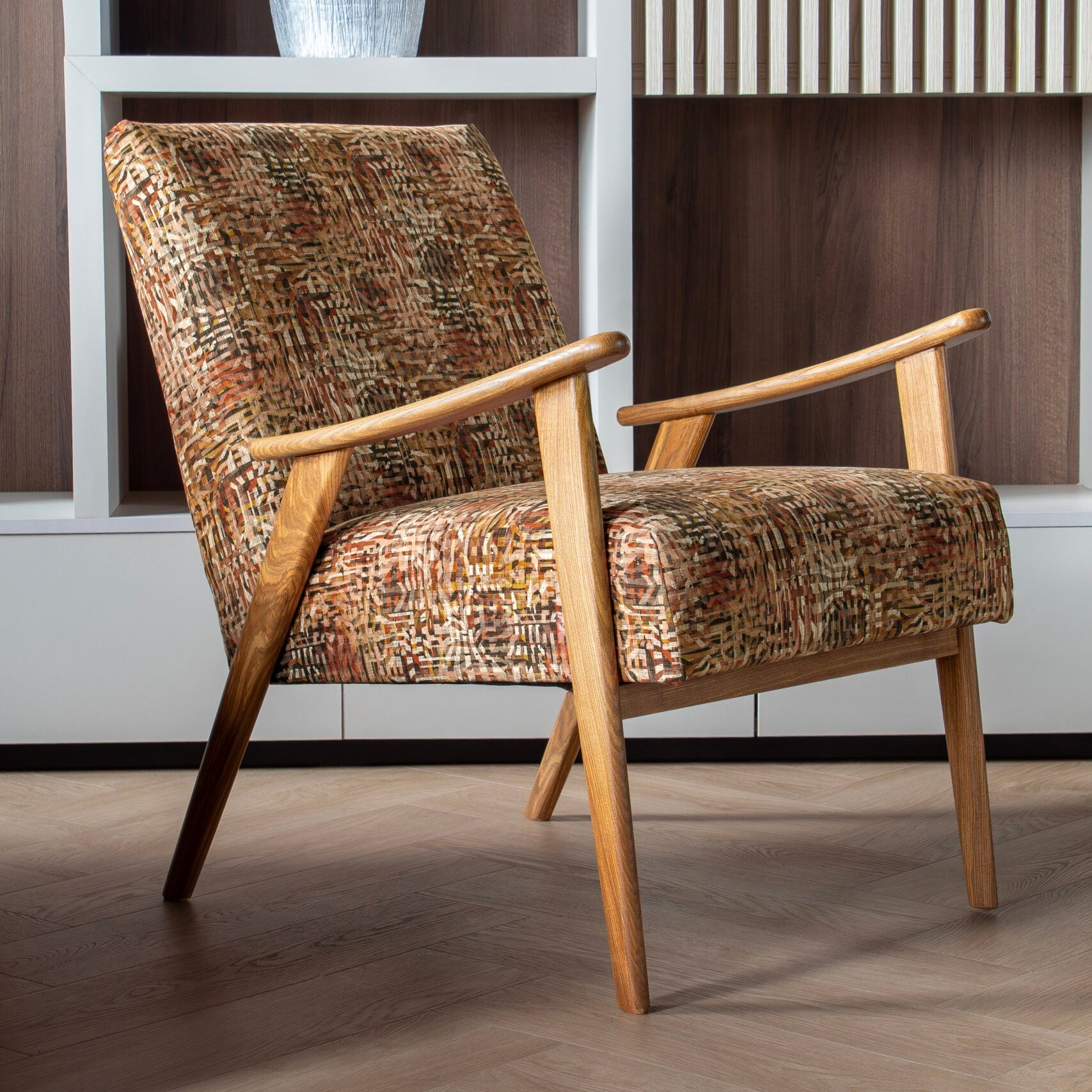 Brando accent bench with wood finish