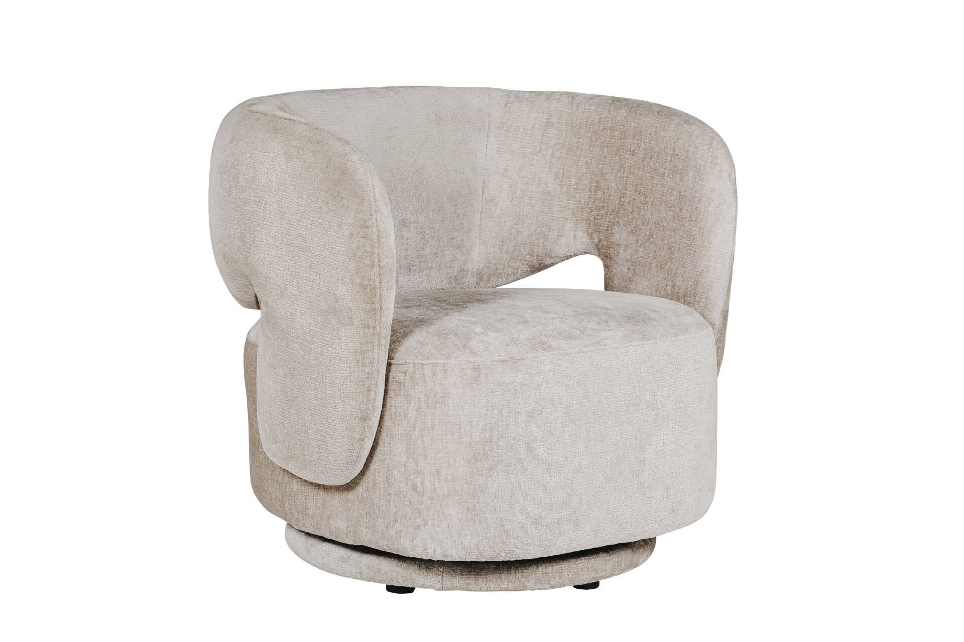 Kia swivel accent chair in olive chenille fabric