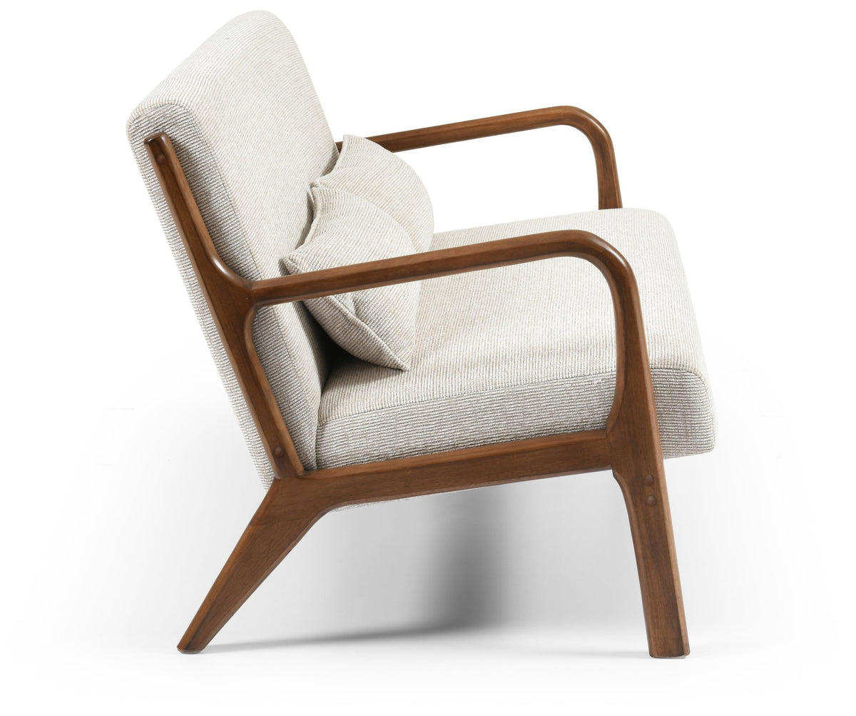 Inca 2 seater sofa / loveseat with Walnut frame