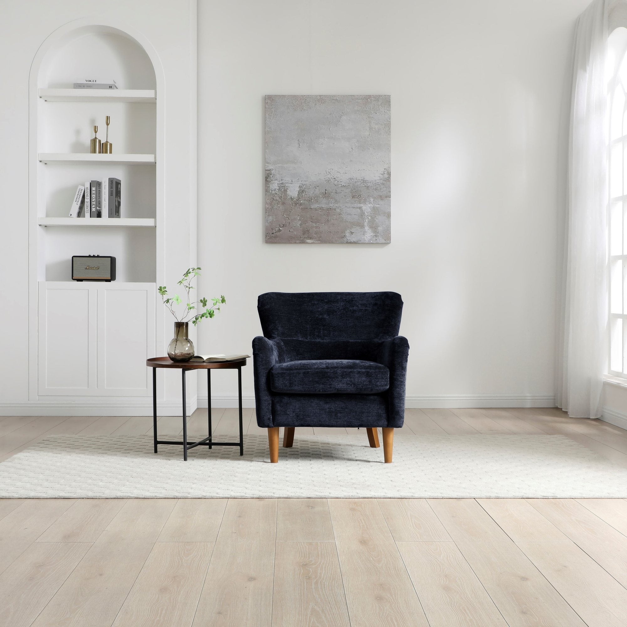 Rosie small wingback inspired chair in Luxe chenille
