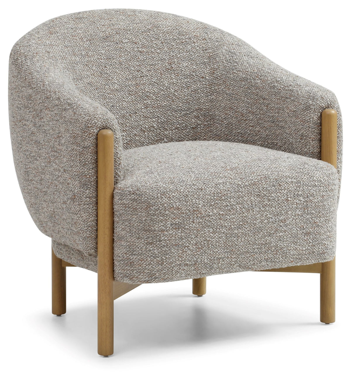 Suzie barrel style chair in Luxe boucle