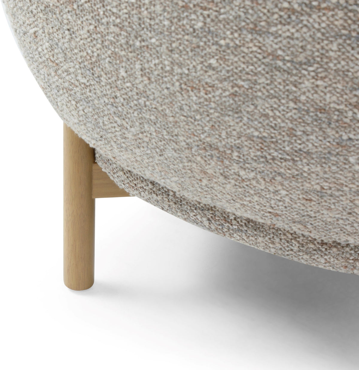 Suzie barrel style chair in Luxe boucle
