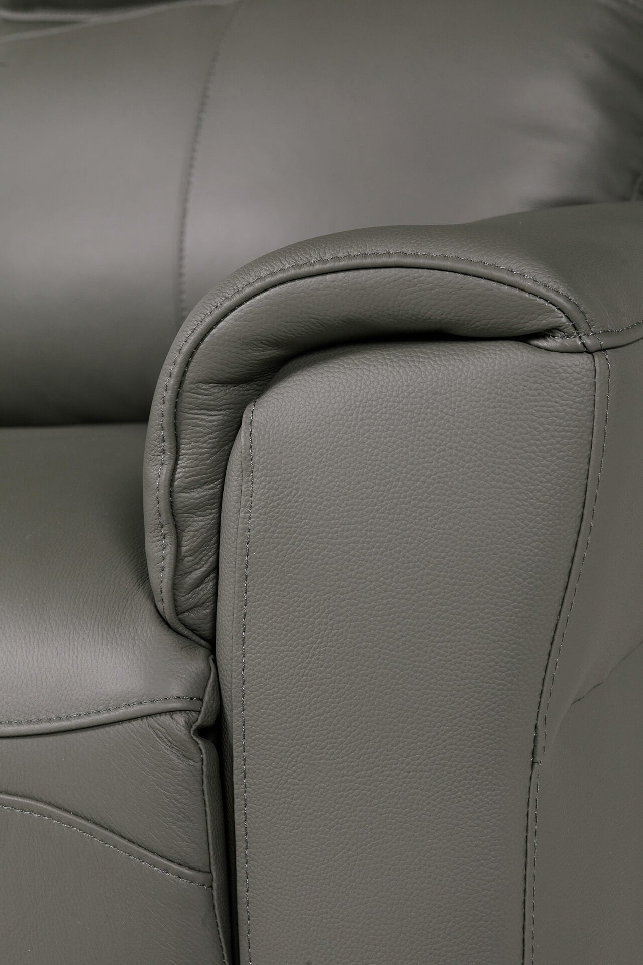Rennie electric reclining Armchair in Ash Grey leather
