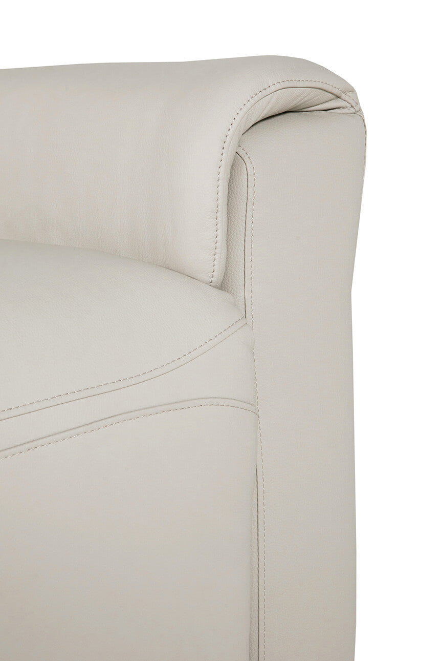 Rennie electric reclining Armchair in Ash Grey leather