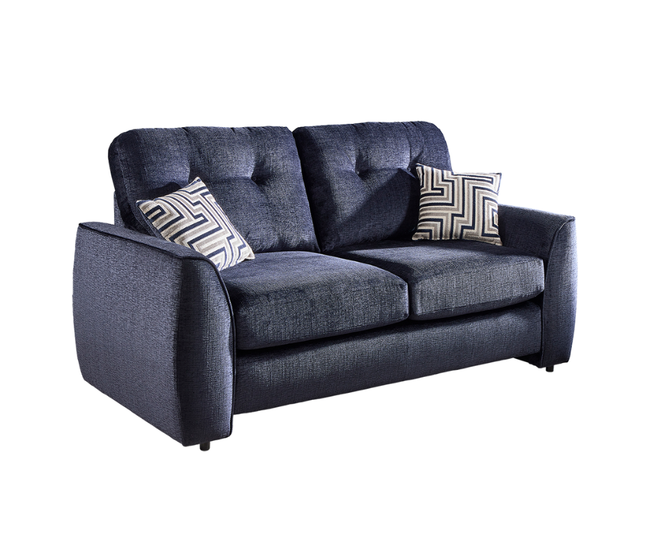 Finley 2 seater standard back sofa in Ethan navy fabric