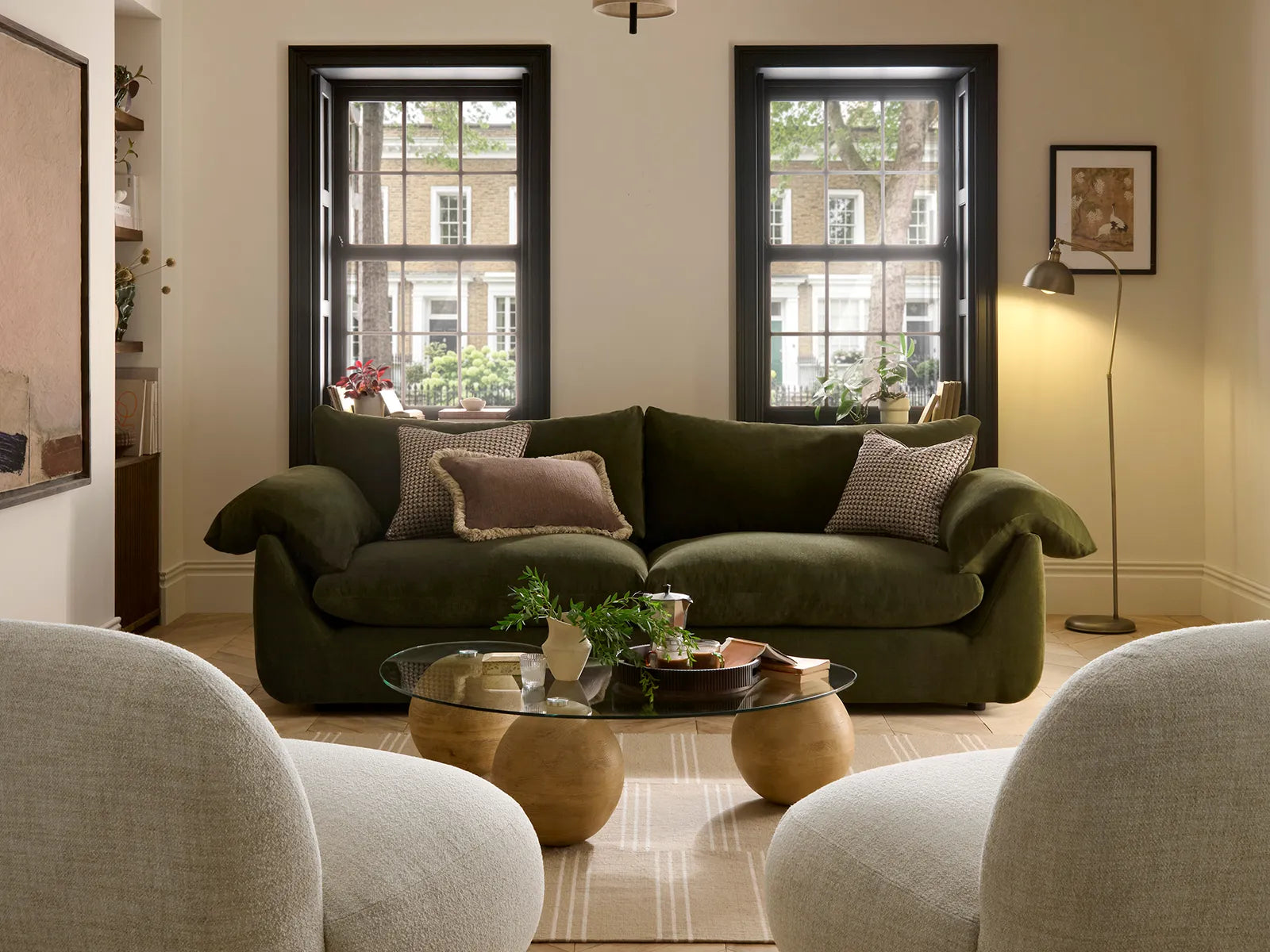 Bayswater 2 seater sofa in Teal Midnight soft fabric