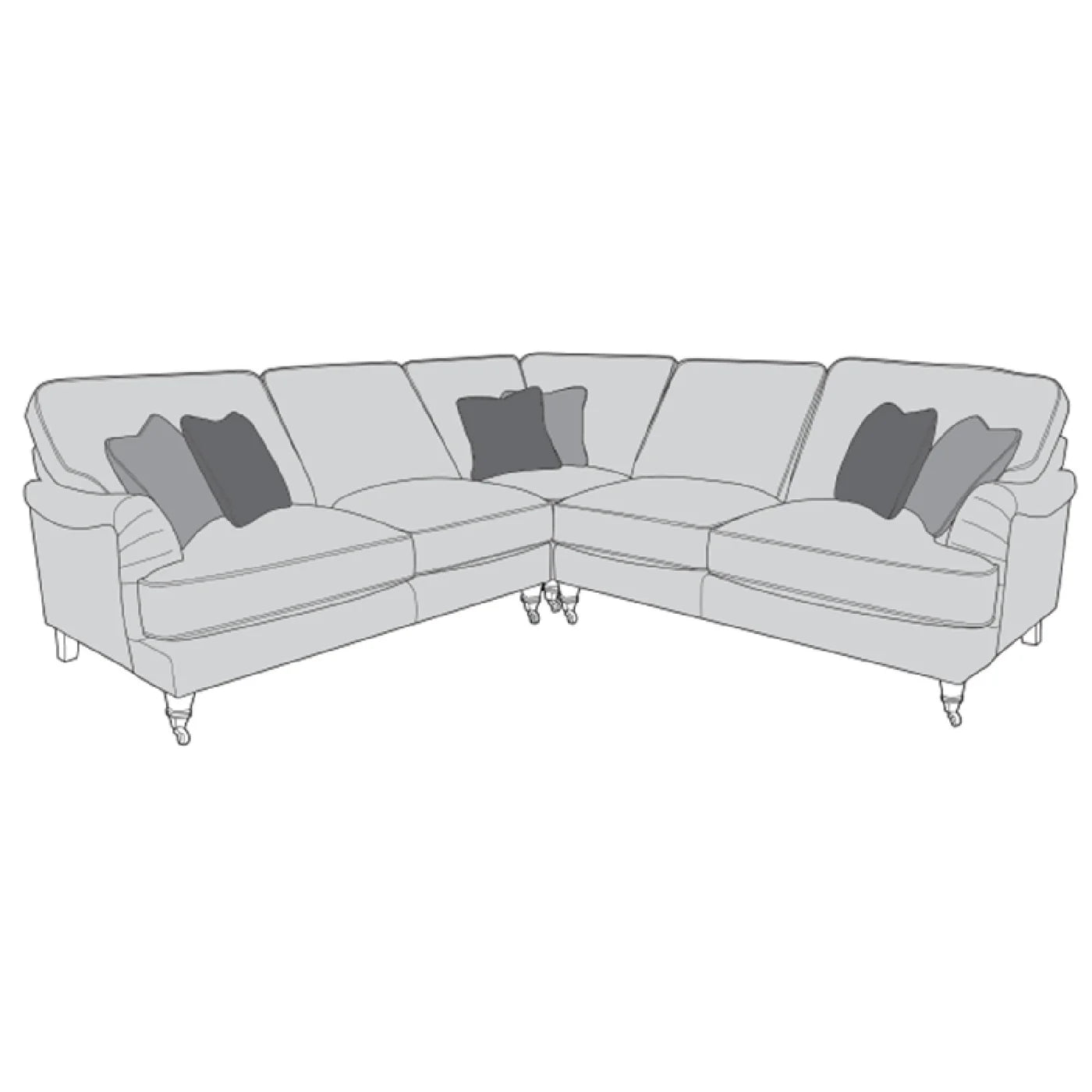 Beatrix 2 corner 2 group sofa (equal sided corner)