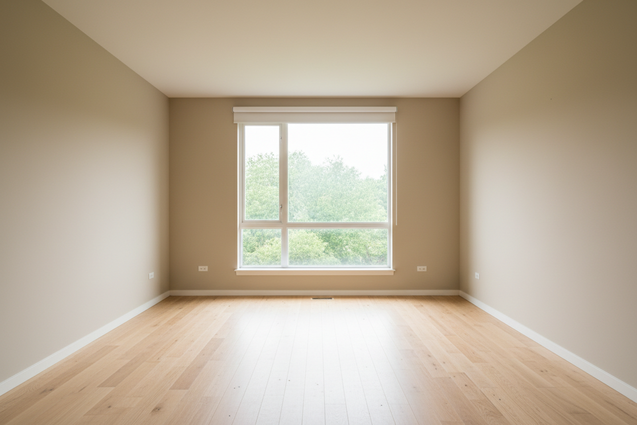 Before - Unstyled Living Room