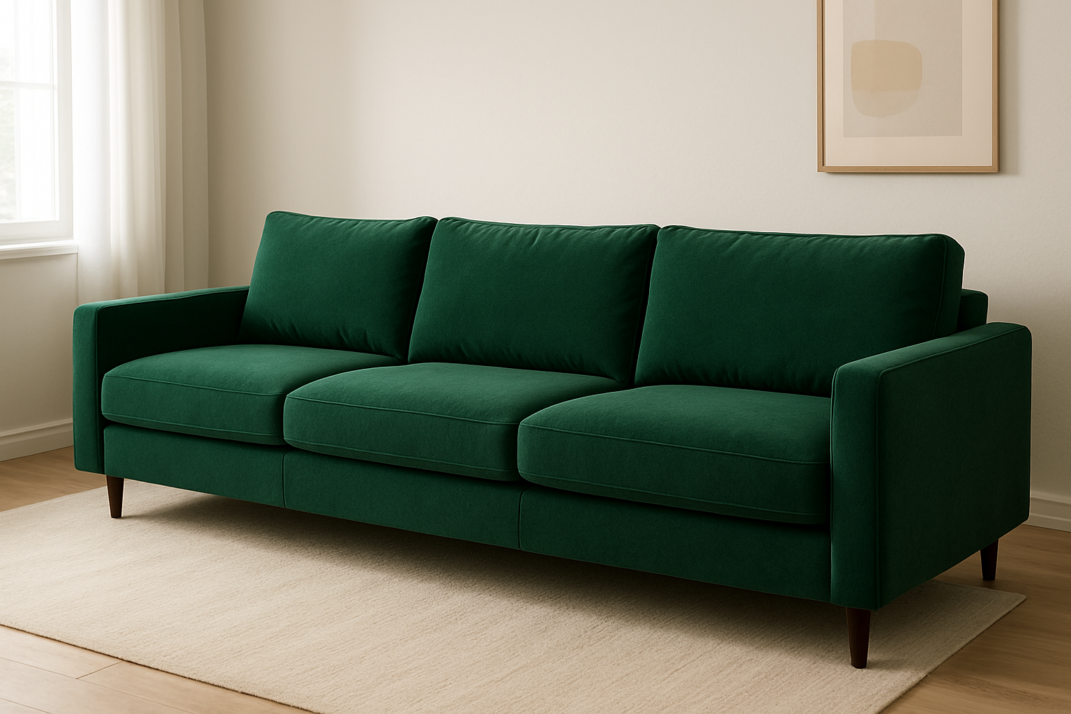 green 4 seater sofa