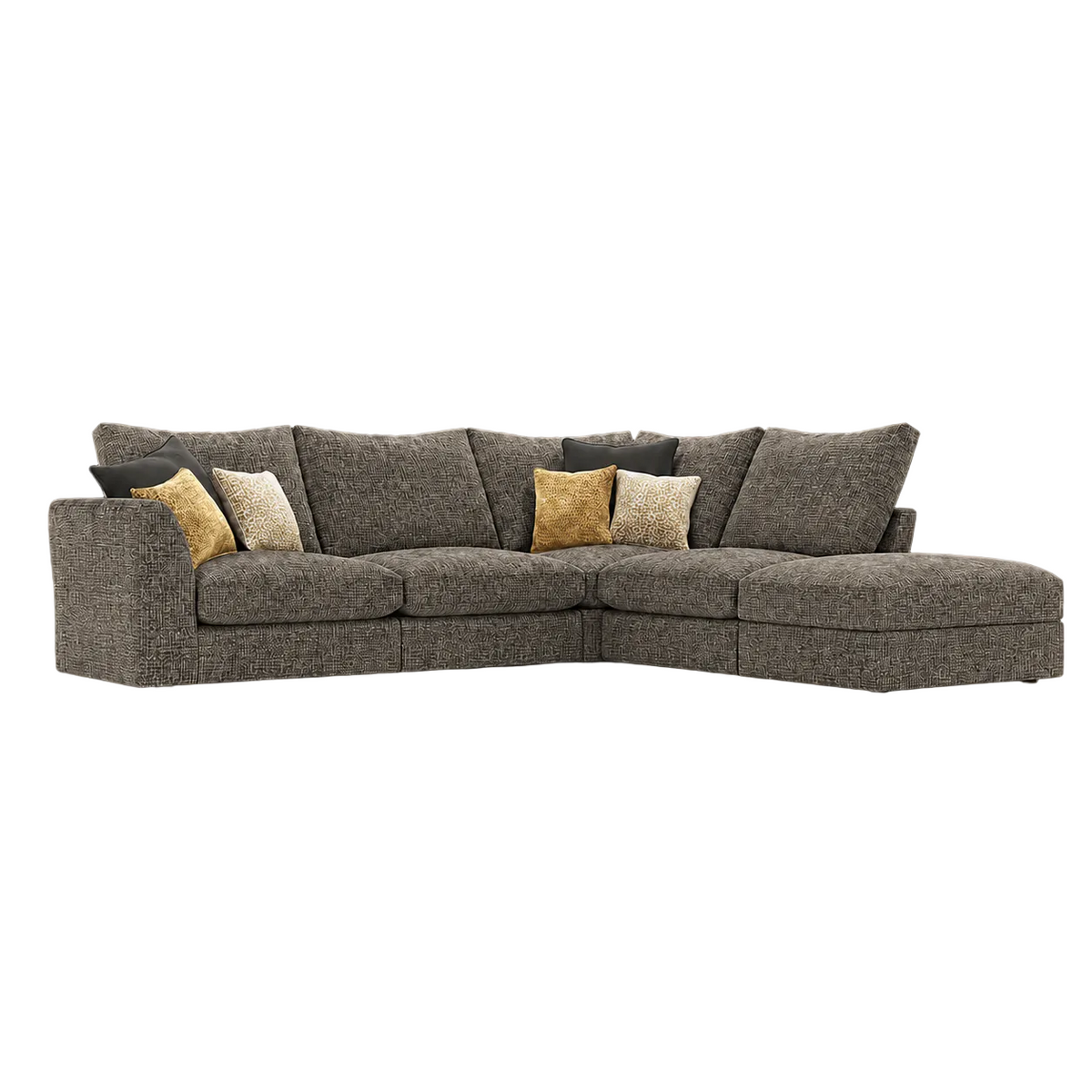 Morris left or right facing large open chaise sofa with footstool