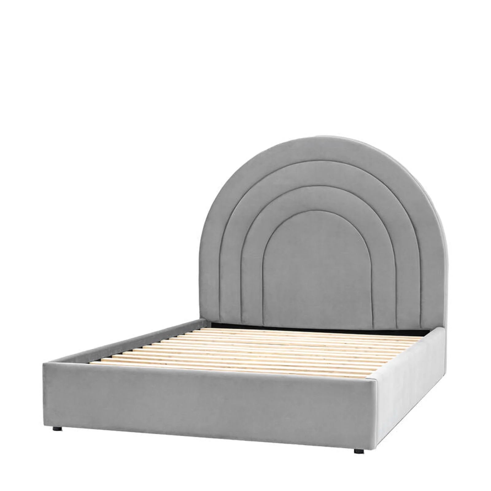 Arc Kingsize Bedframe - available in Green, Red, Blue & Grey velvet