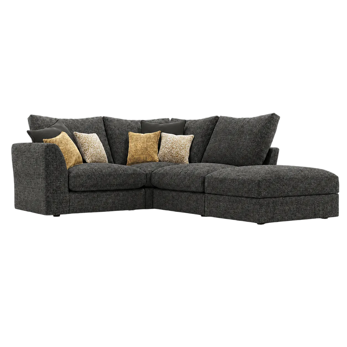 Morris small corner sofa with footstool