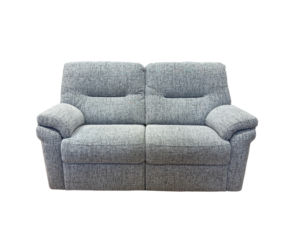 Seattle 2 seater sofa in Harbour slate grey mix weave fabric