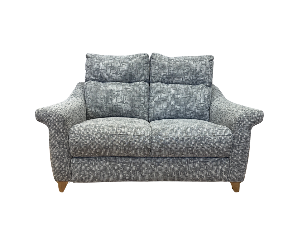 Riley 2 seater sofa in Remco light grey mix weave fabric