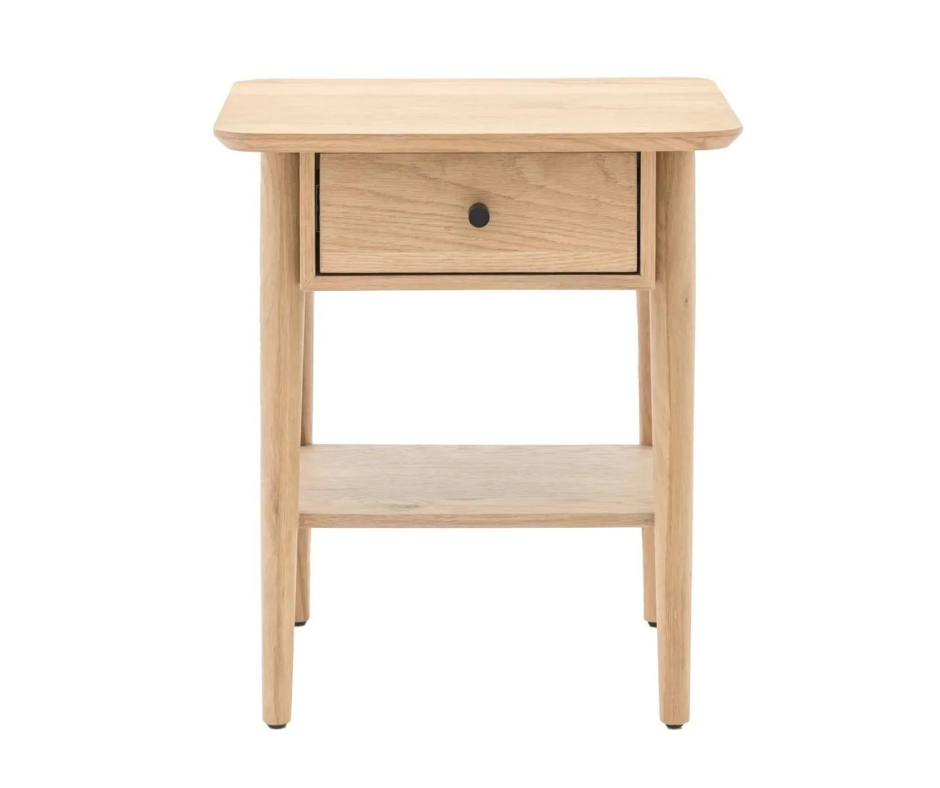 Hayfield 1 Drawer Bedside Table - Natural