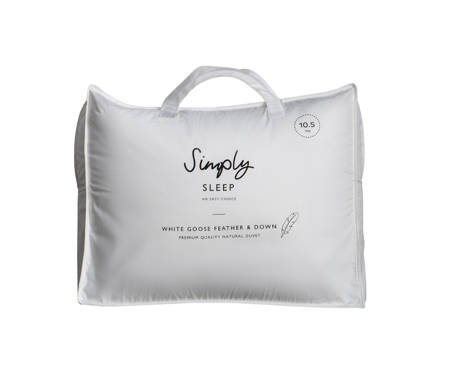 Simply Sleep White Goose Feather and Down Duvet 10.5 tog - King size only available