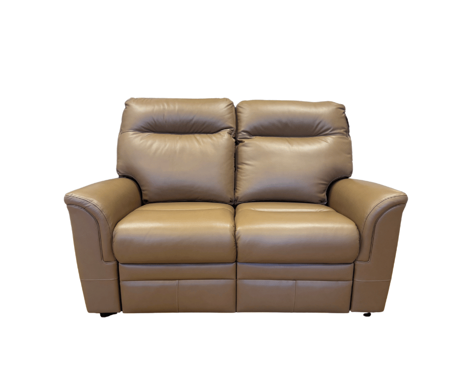 Hudson 2 seater sofa in soft caramel brown leather