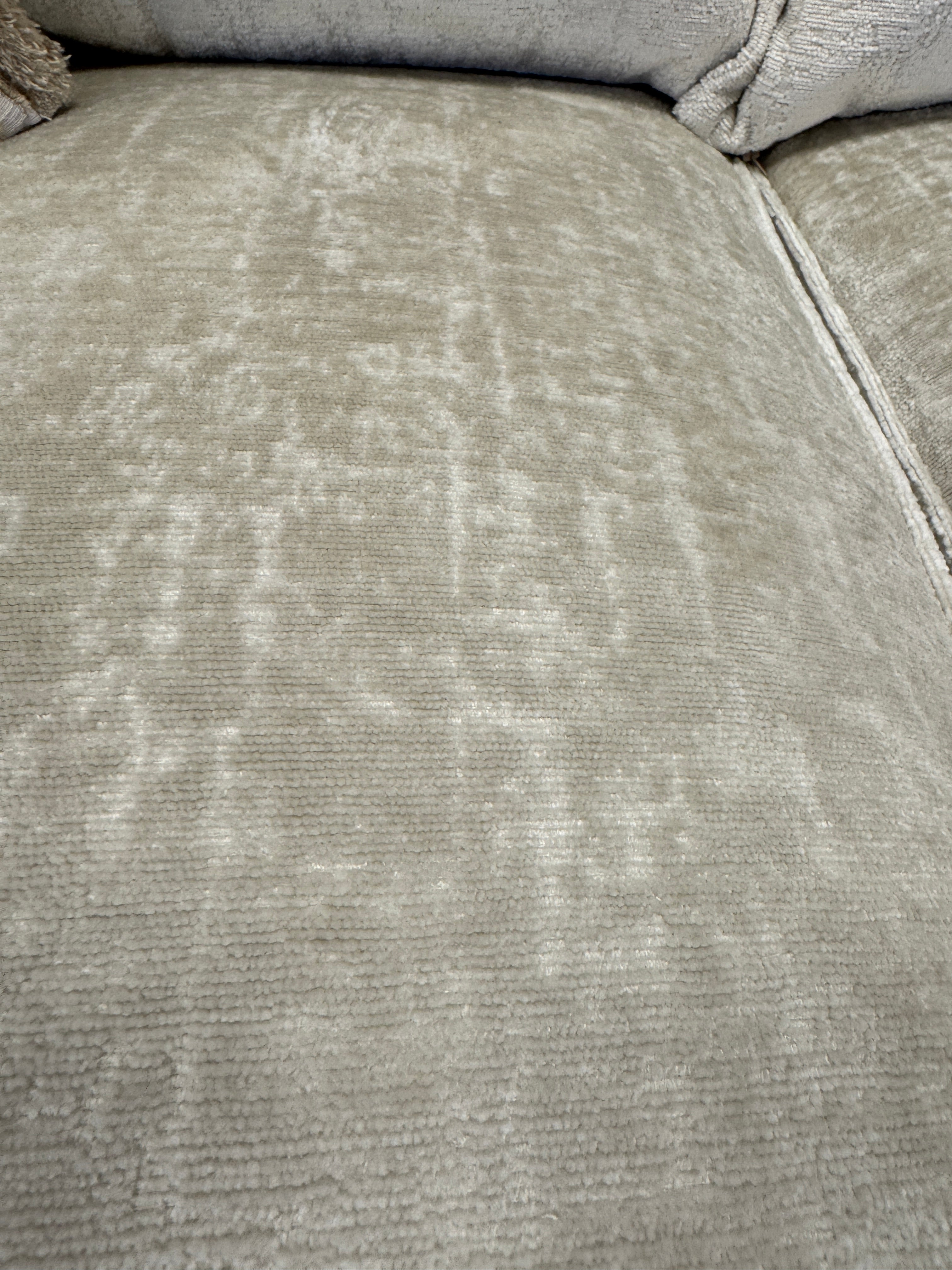 Cancun 2 seater sofa in Aaron Oyster chenille fabric