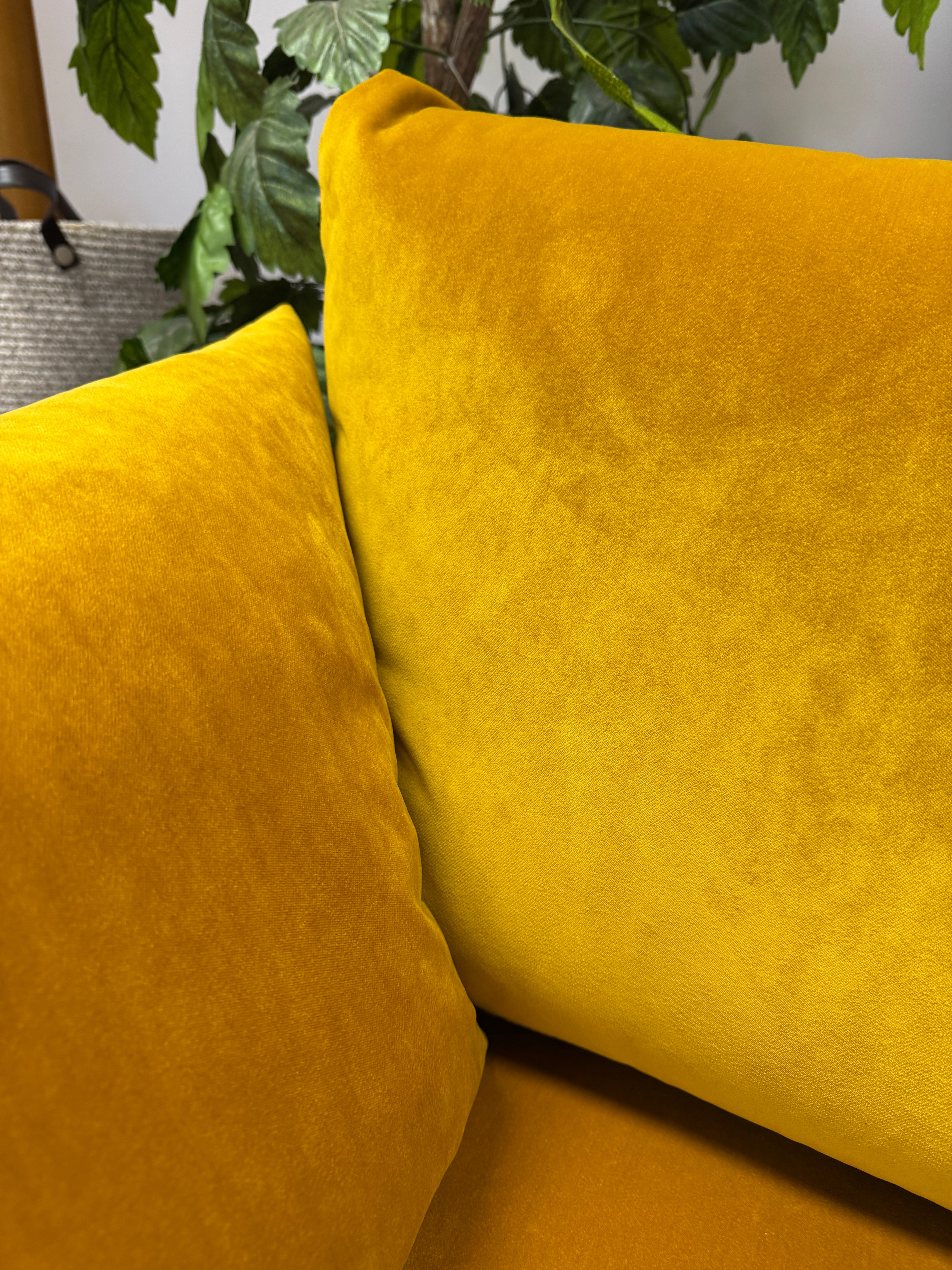 Groover right facing 3 piece corner sofa in Butterscotch clever velvet