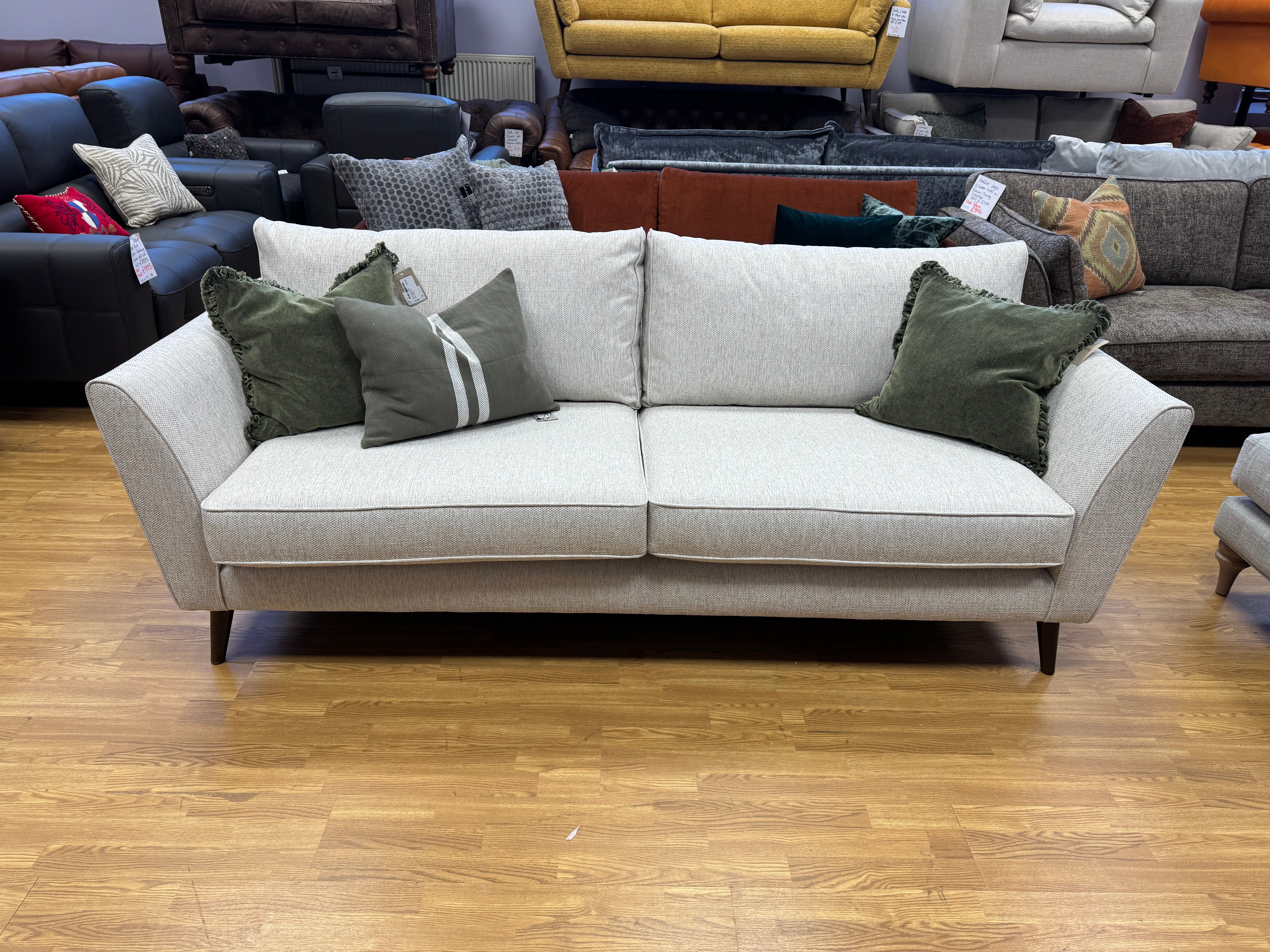 Canterbury 4 seater sofa in natural weave fabric