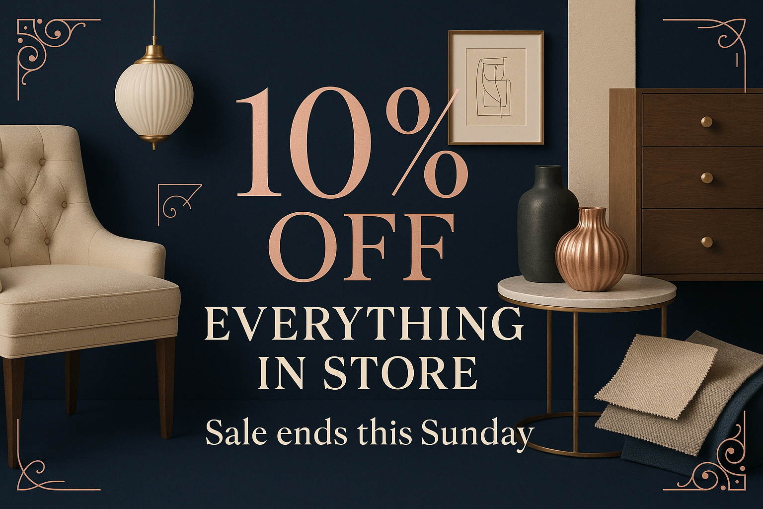 10% off our everything in store sale ends this sunday