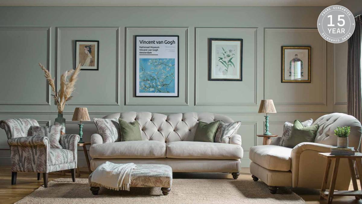 Derry 2 seater button back sofa