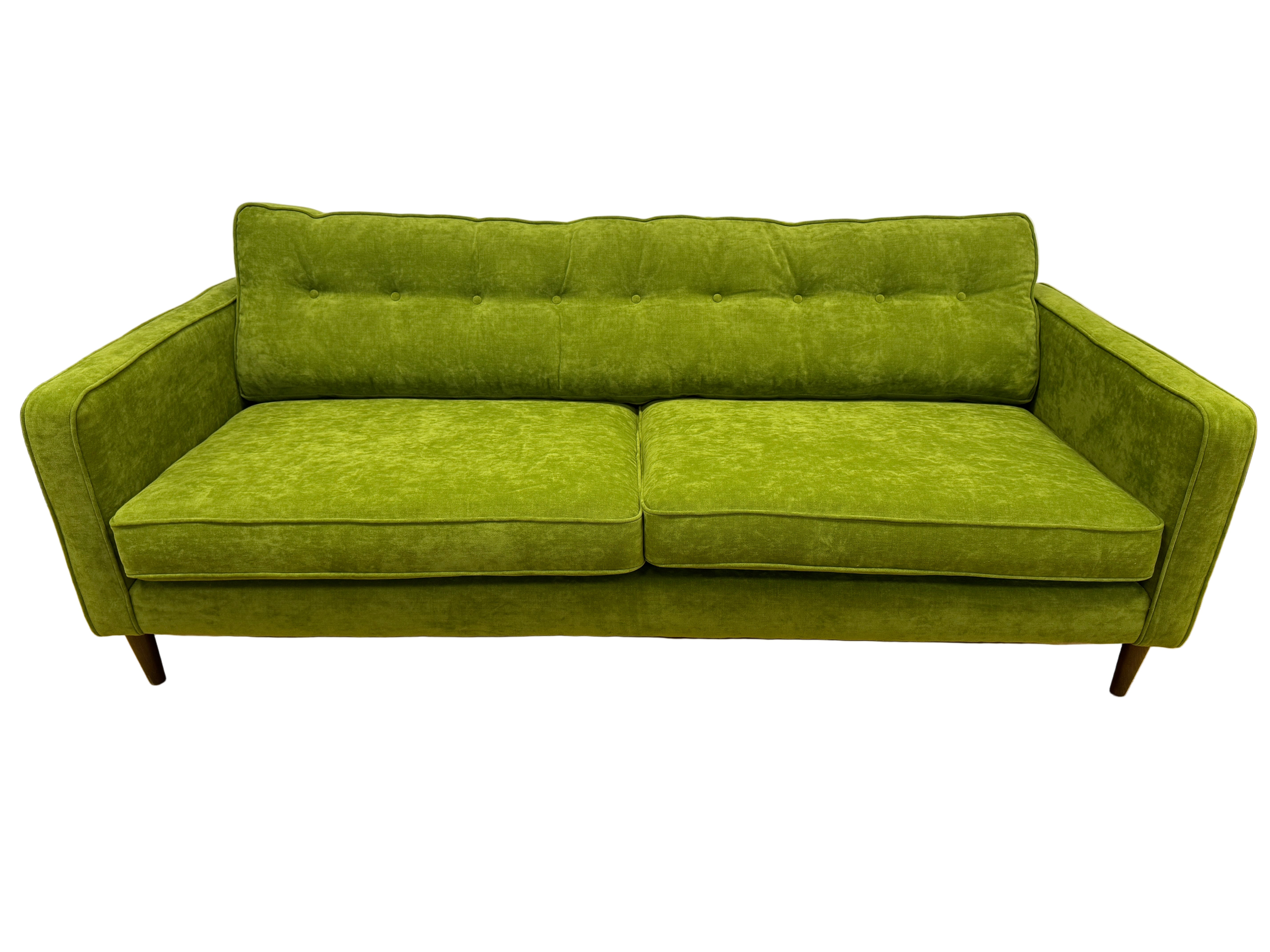 Orla Kiely Ebben large 4 seater bench back sofa in Seagrass green velvet