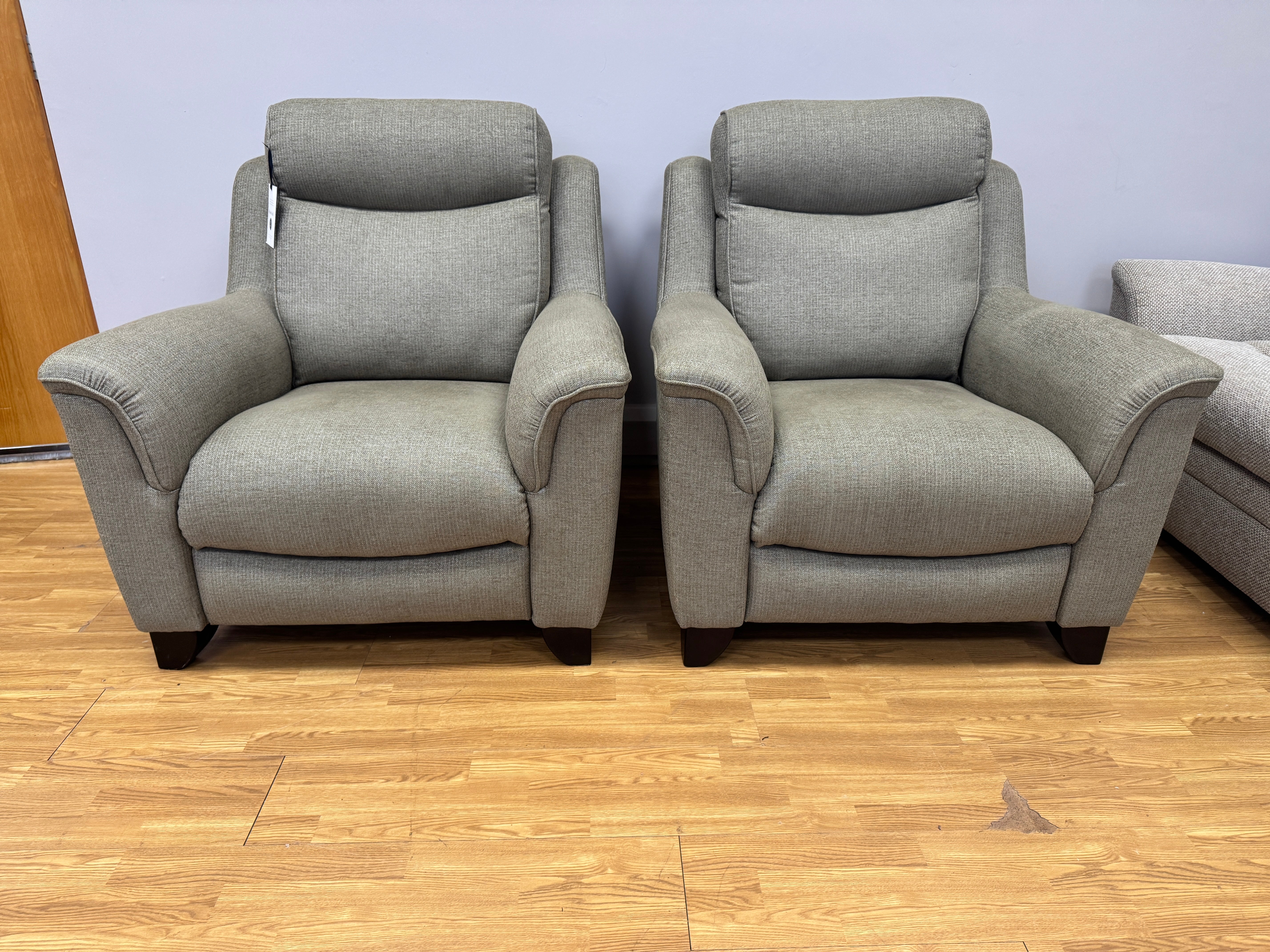 Parker Knoll Manhattan 2 seater sofa, pair of matching armchairs and storage footstool