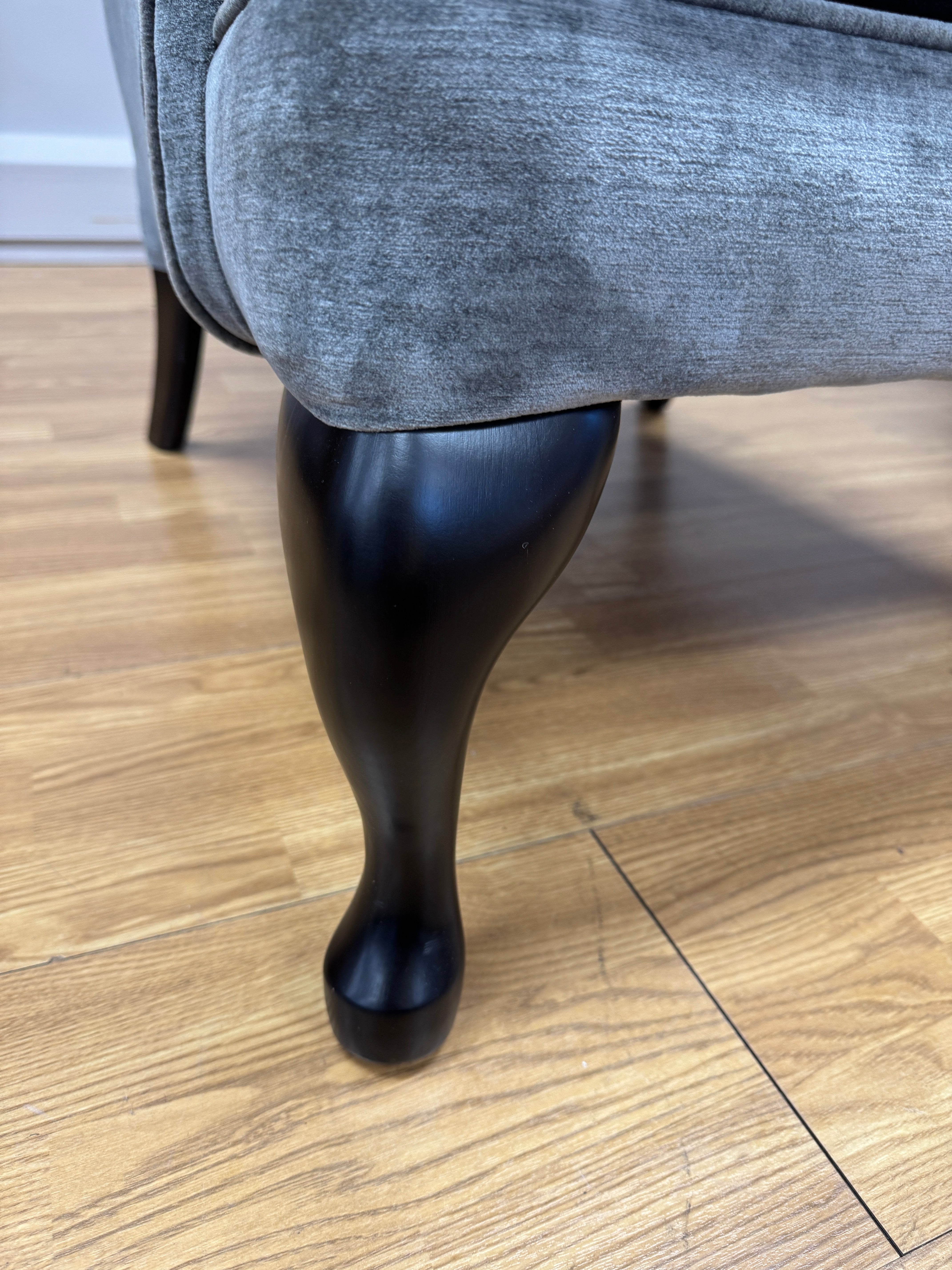 Parker Knoll Penshurst wingback chair in Grey velvet