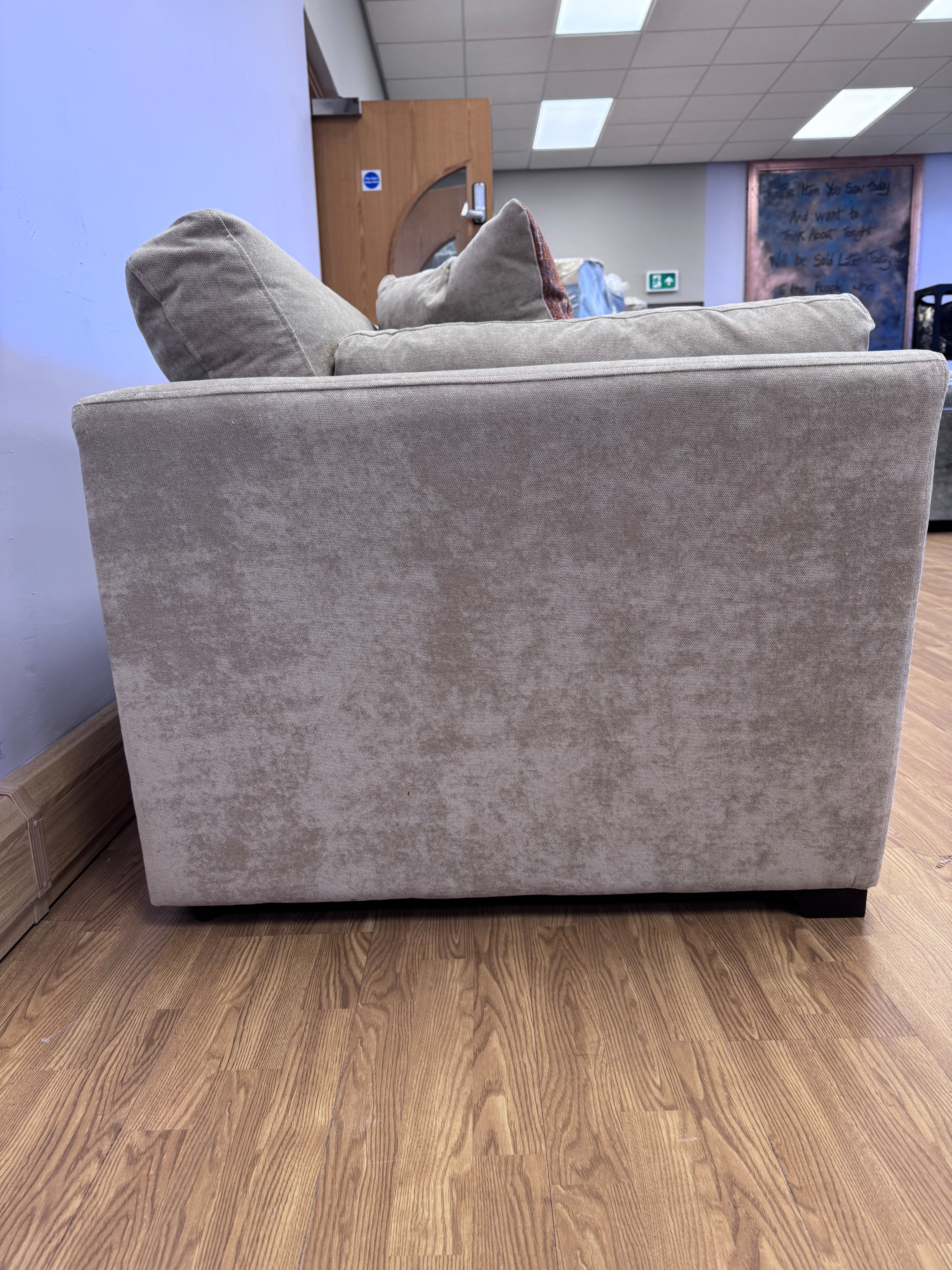 Phoenix 3 seater standard back sofa in Kingston Beige fabric