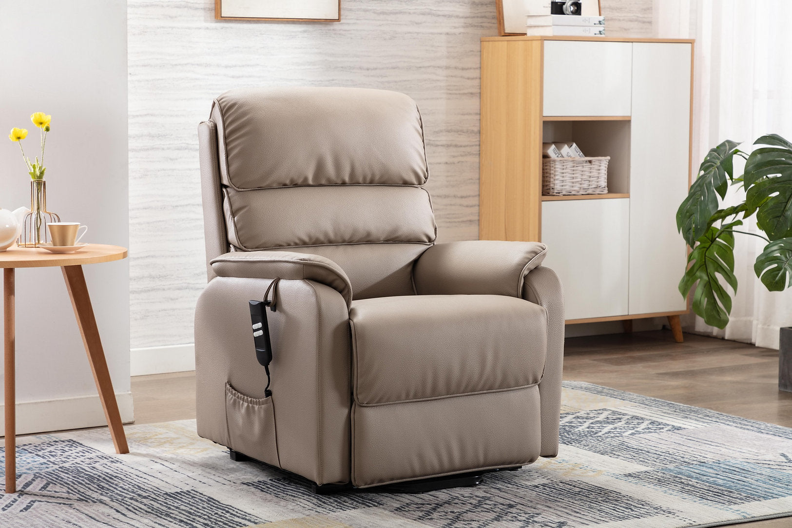 Valencia electric lift and rise/recline chair in fabric