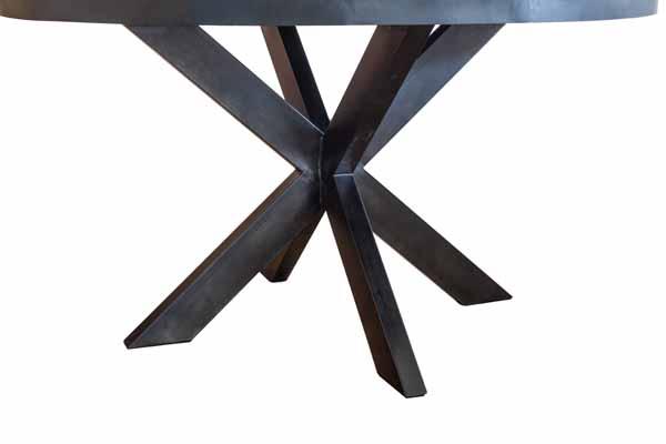 Oban large oval 240cm dining table with metal legs