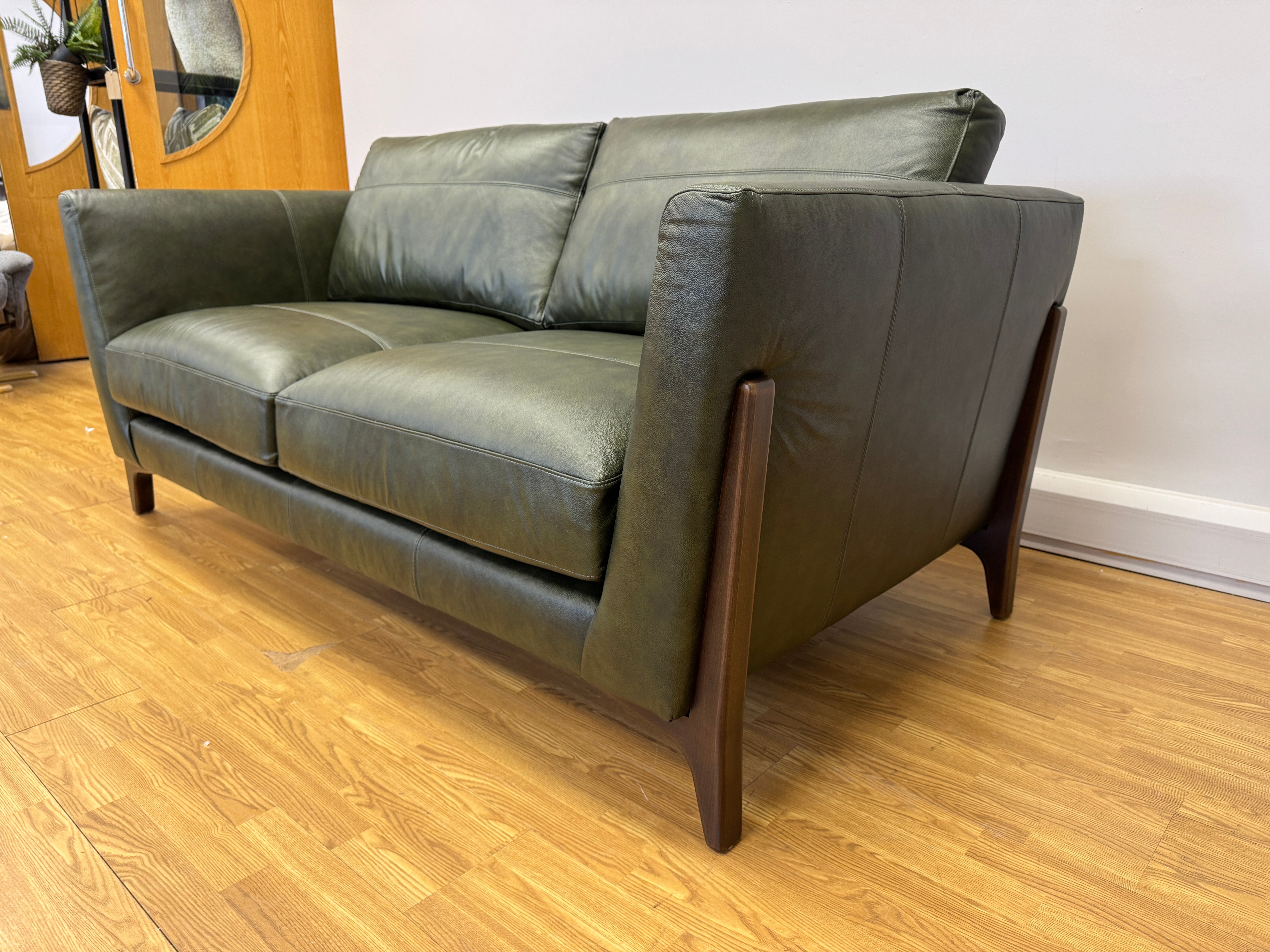 Ren 2 Seater Sofa in Turino Green leather