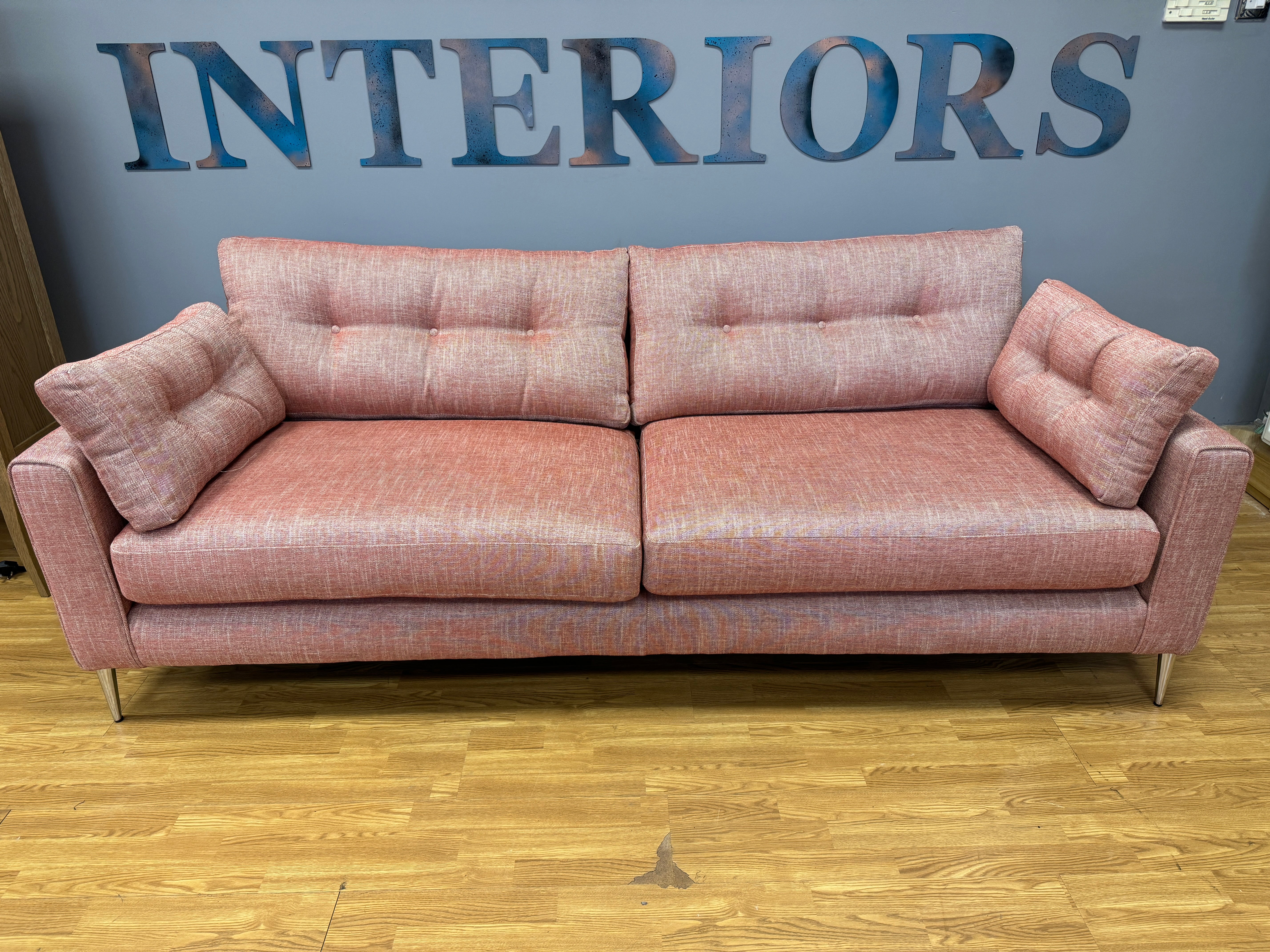 MAYA 4 seater standard back sofa in Terracotta mix weave fabric