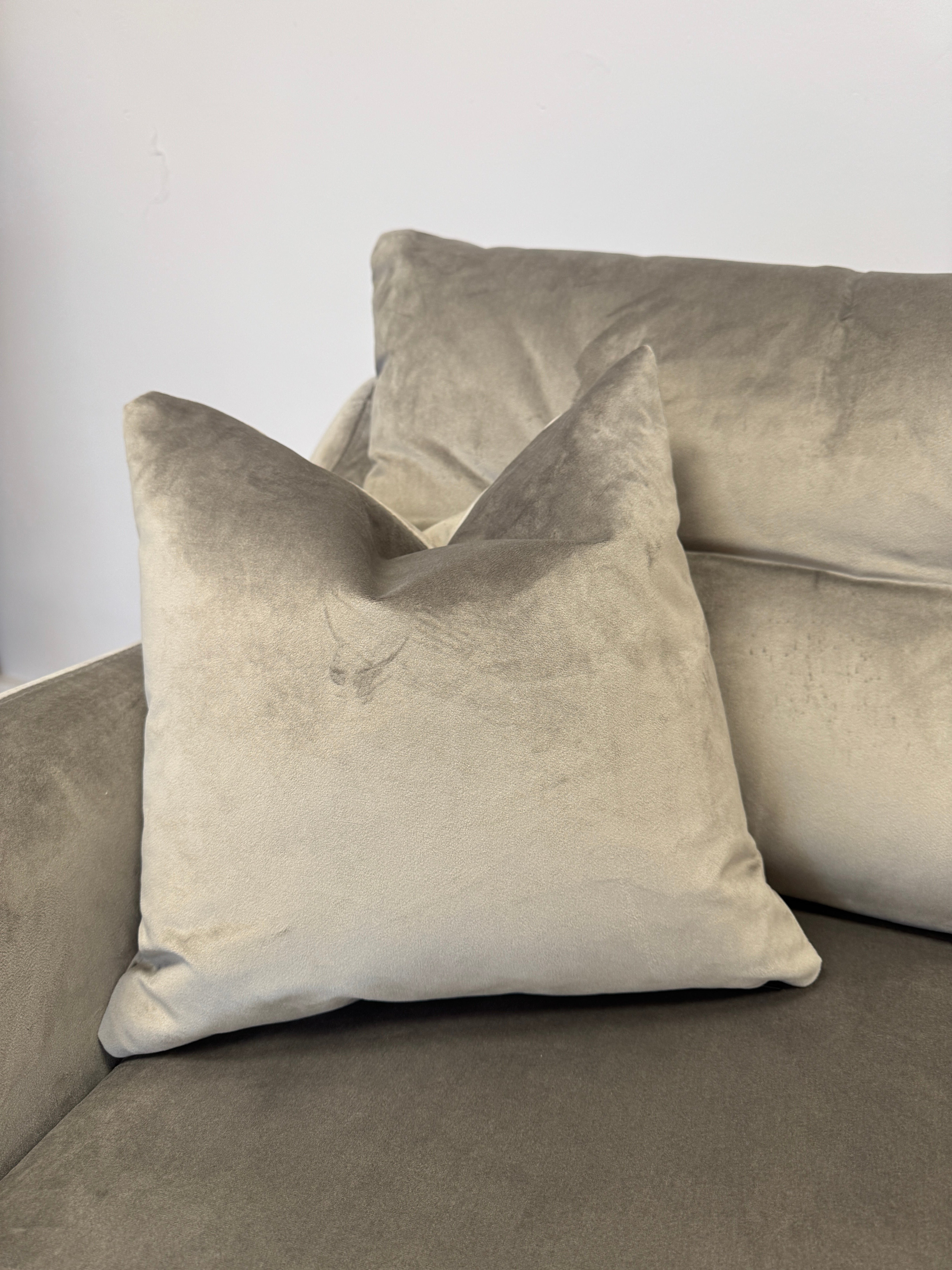 Ambleside 2 seater standard back sofa in Lumino Slate velvet