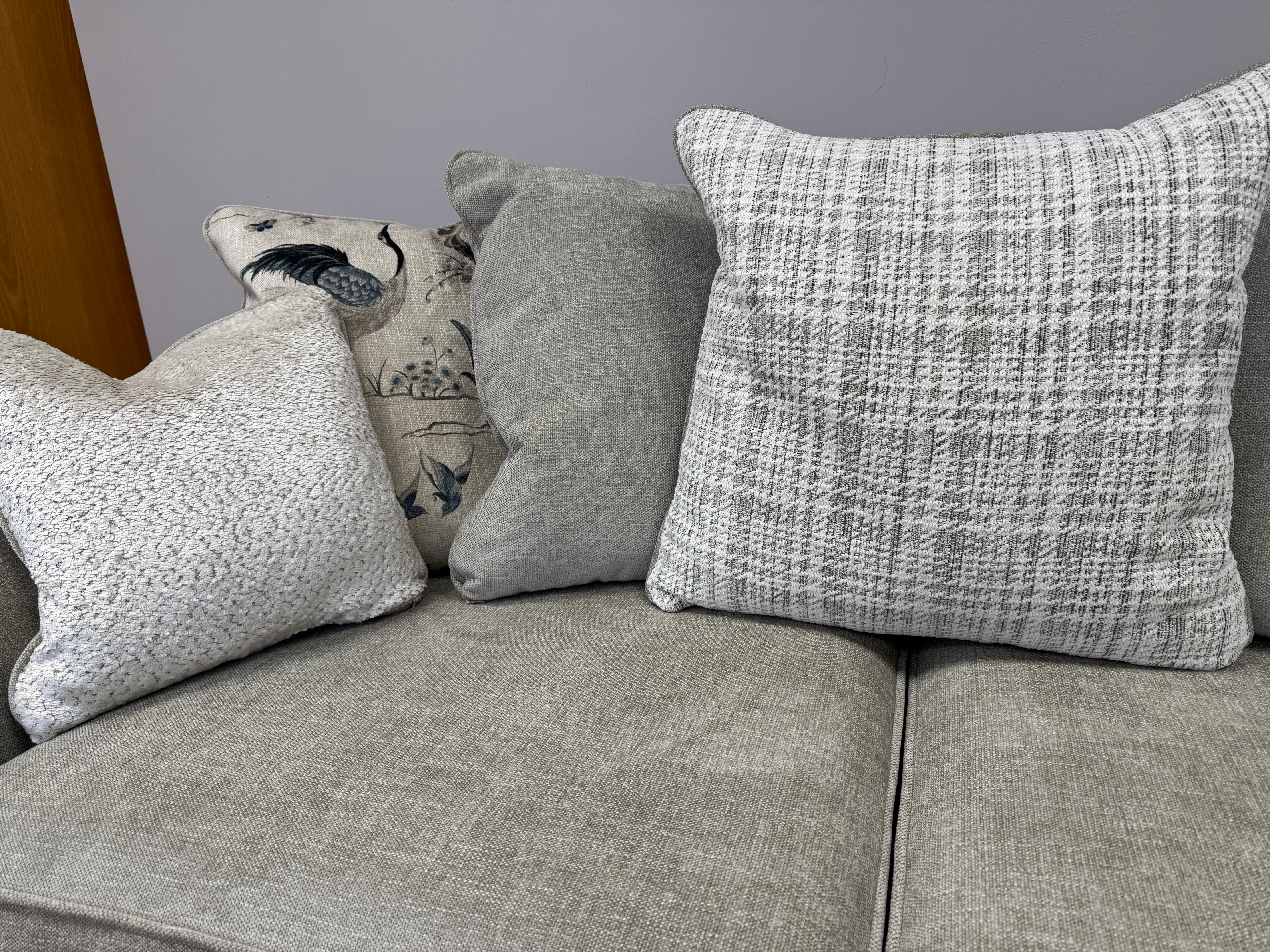 Danbury 3 seater standard back sofa in Marlon Natural fabric