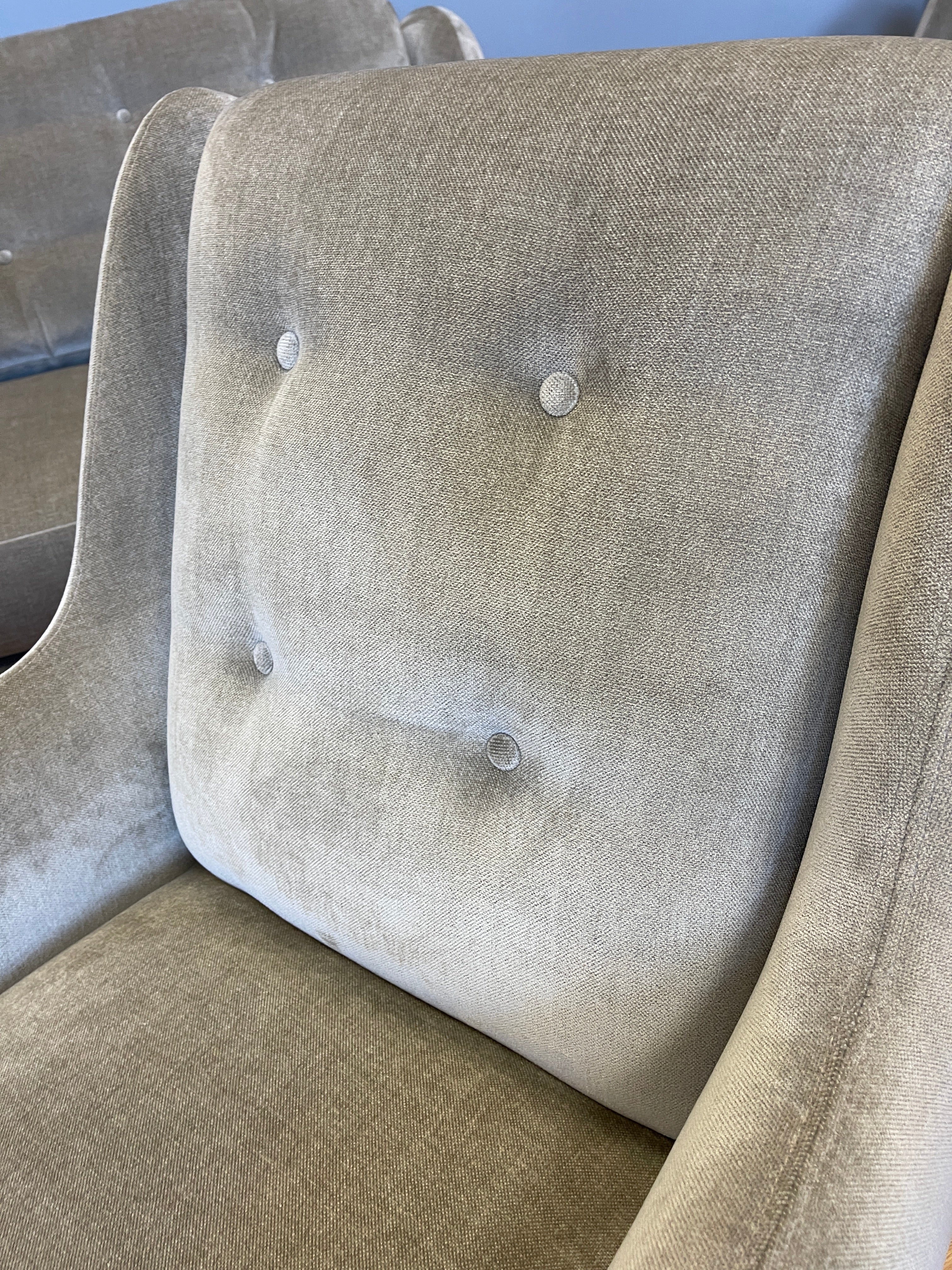 FRENCH CONNECTION CAMDEN accent chair in taupe / champagne chenille fabric
