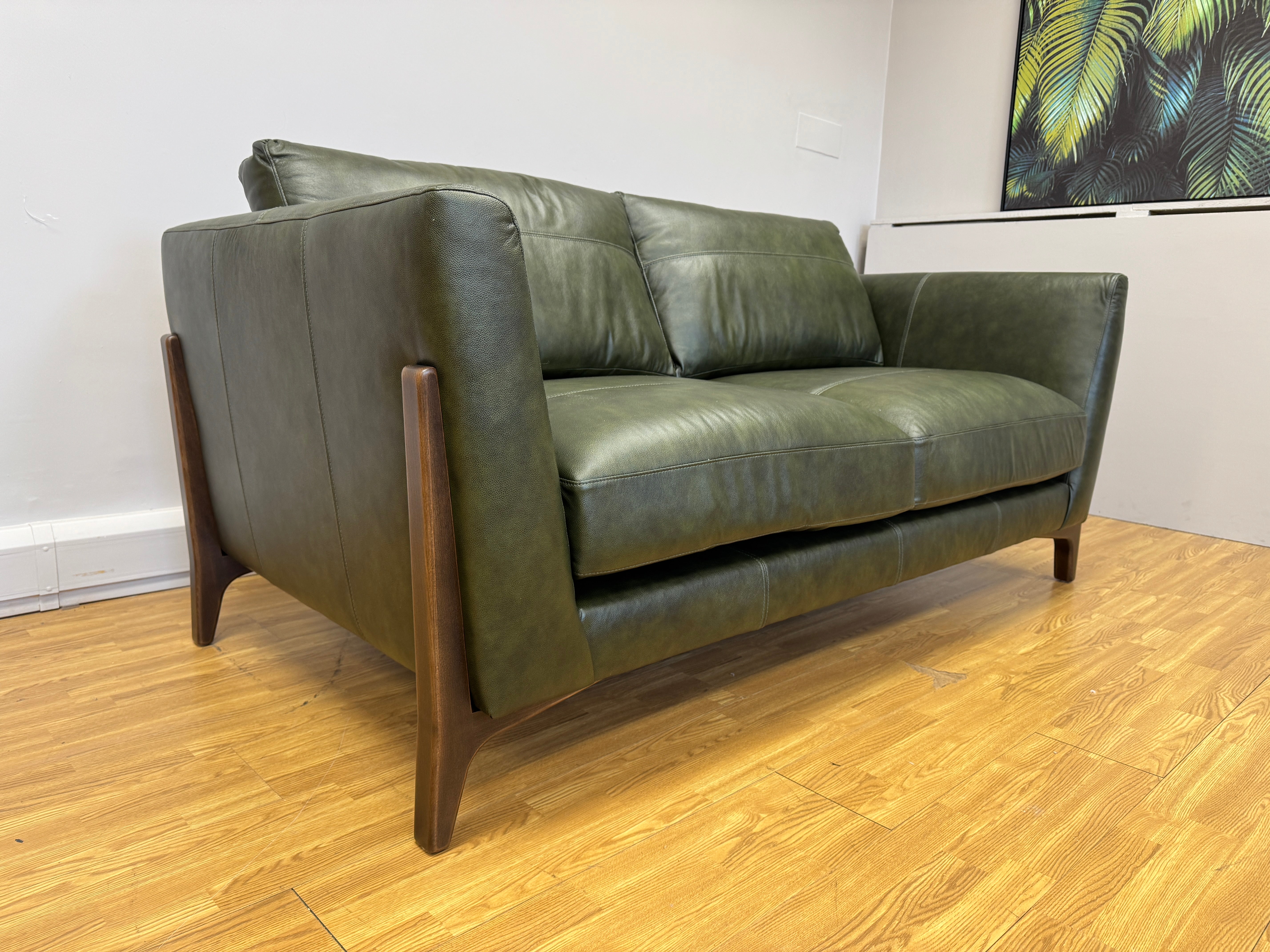 Ren 2 Seater Sofa in Turino Green leather