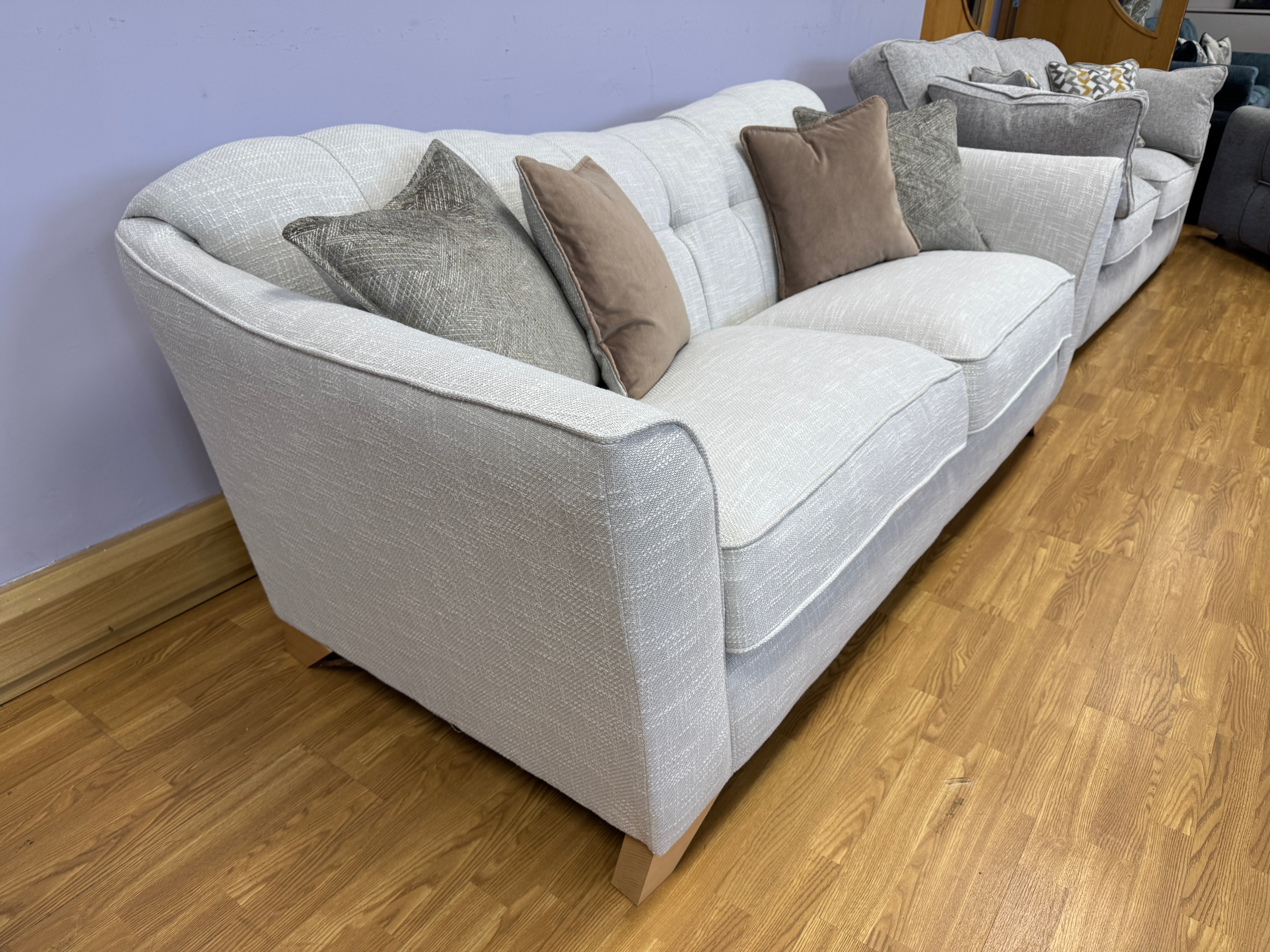 Bartelli 3 seater sofa in Polly Cotton (light grey) fabric