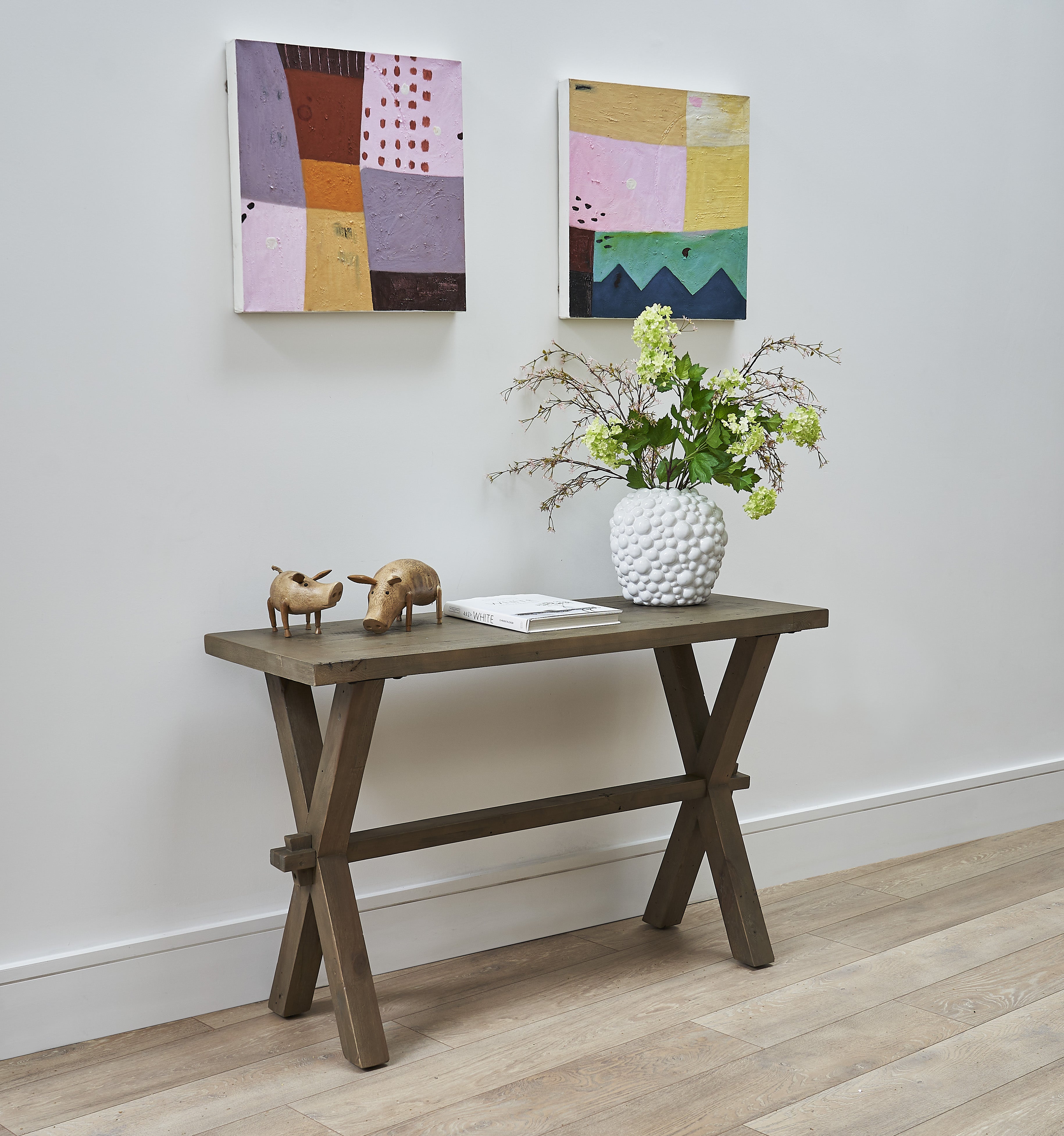 Walton 120cm solid pine console table