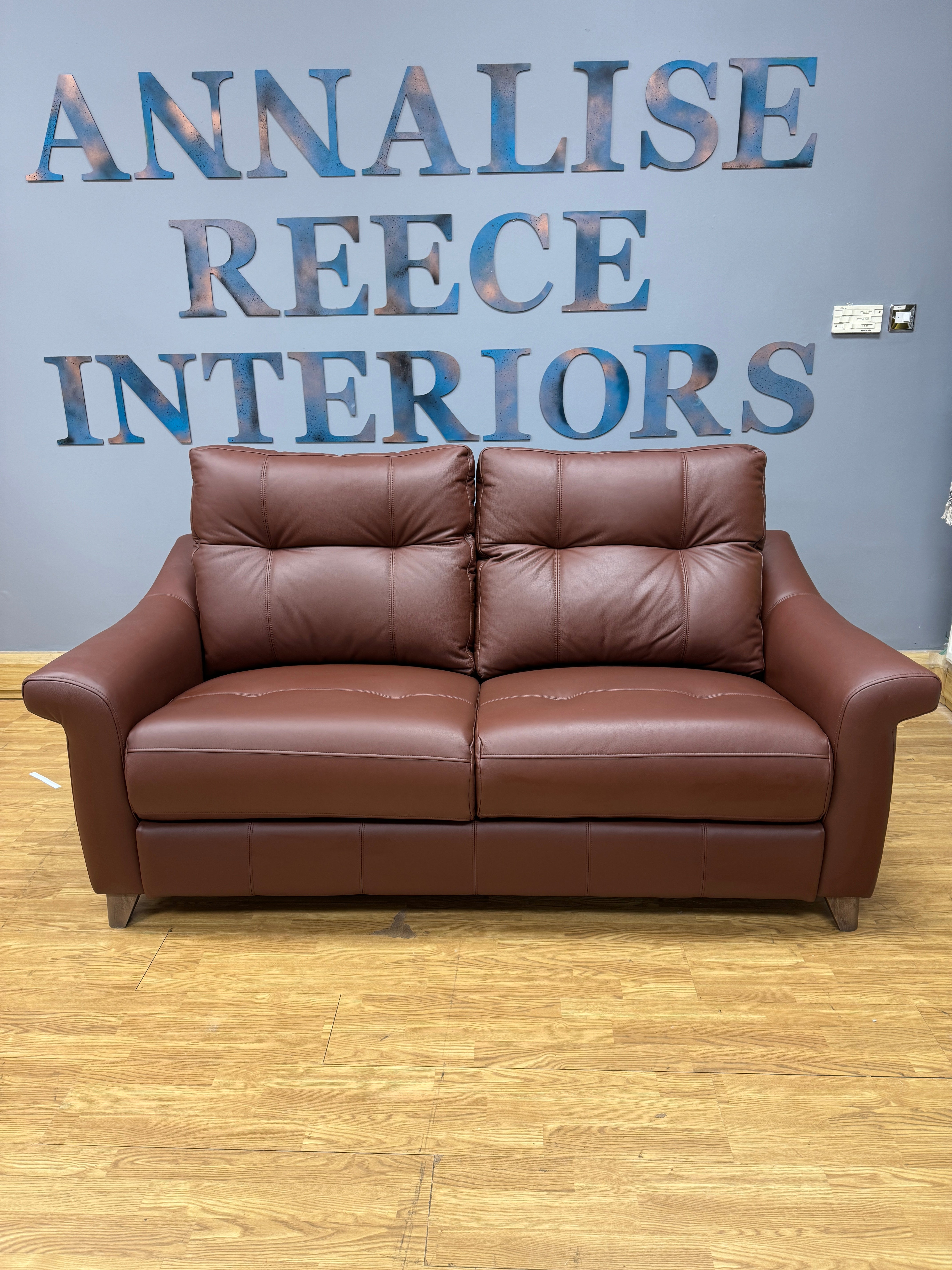 G Plan Riley 3 seater high back sofa in Cambridge Conker (brown) leather RRP £3145