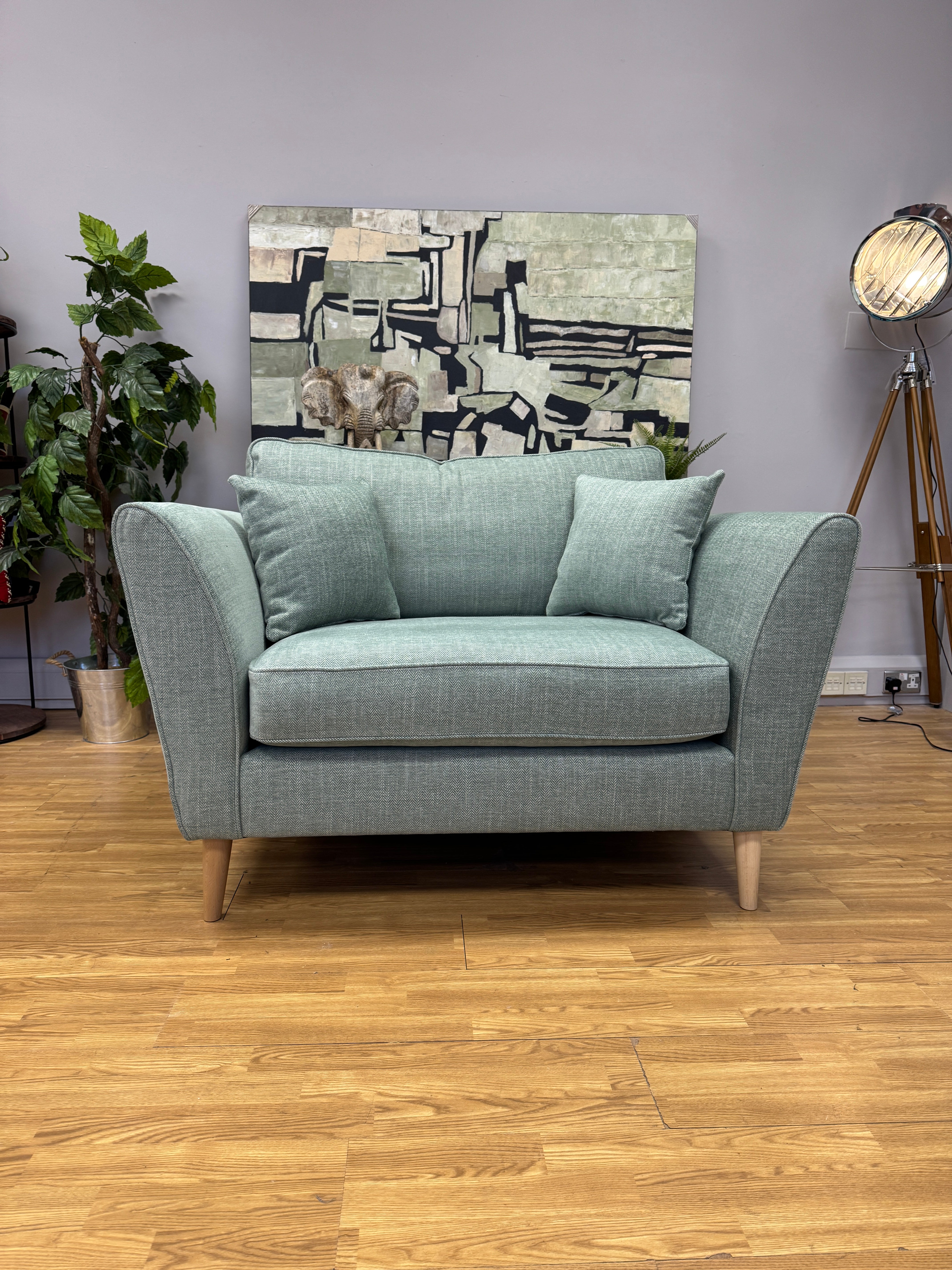 Canterbury 4 seater sofa in Delta Green Herringbone