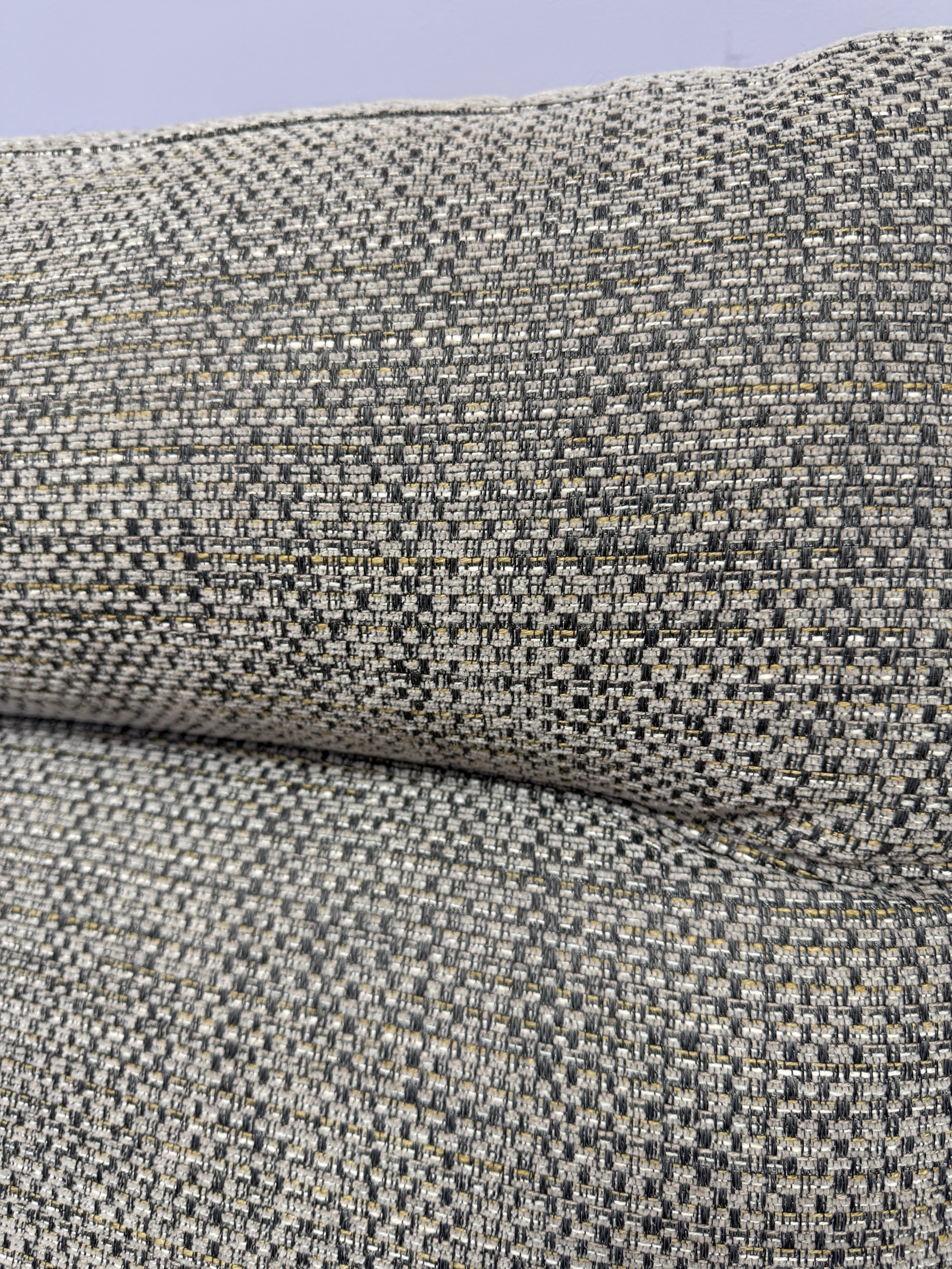 Parker Knoll Colorado split 3 seater electric reclining sofa with lumbar support in mid grey mix weave fabric