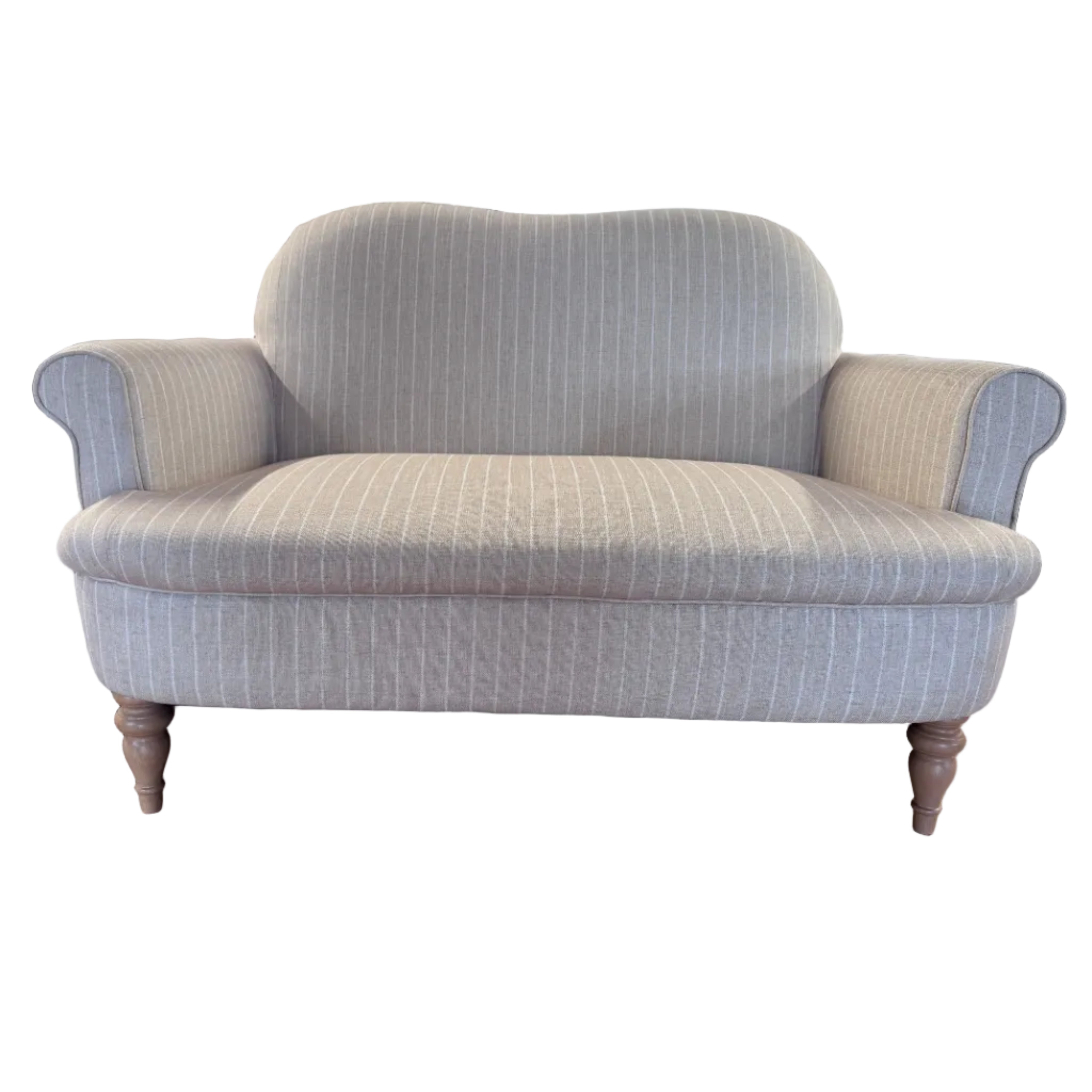 Marlborough by John Lewis petite loveseat in natural stripe fabric